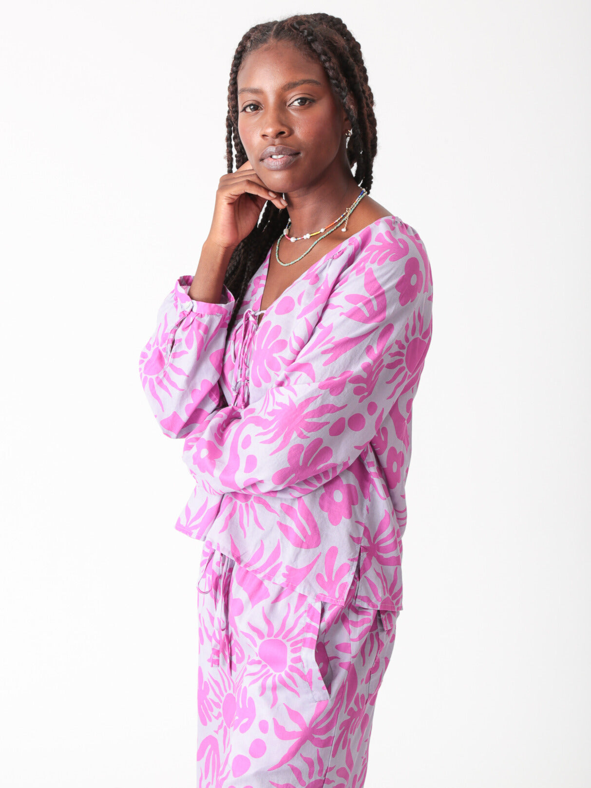 Meridian Tie Top - Sunny Bloom
