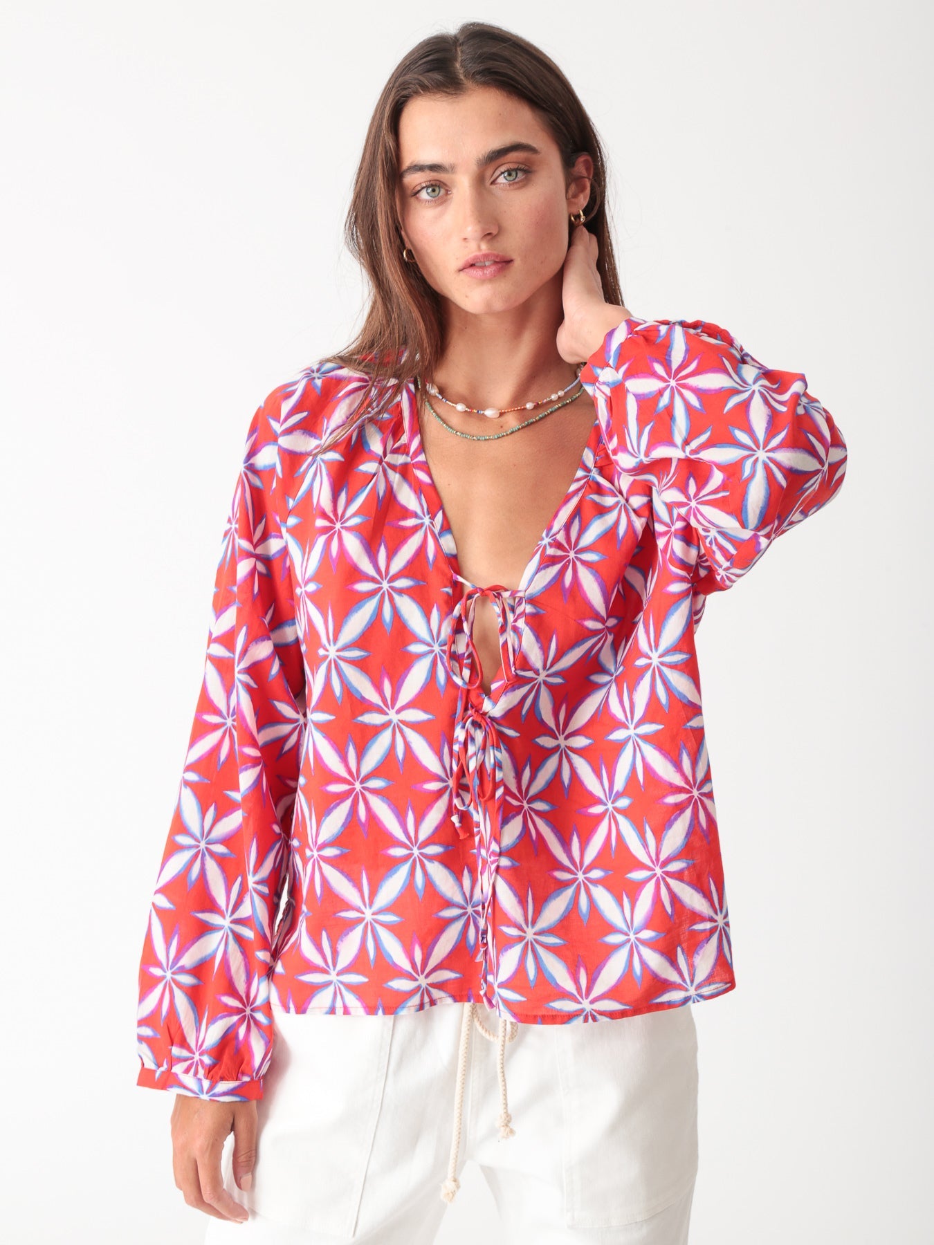 Meridian Tie Top - Wildflower