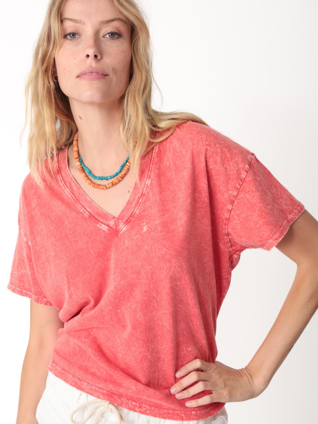 Chase V-neck Tee - Acid Tango