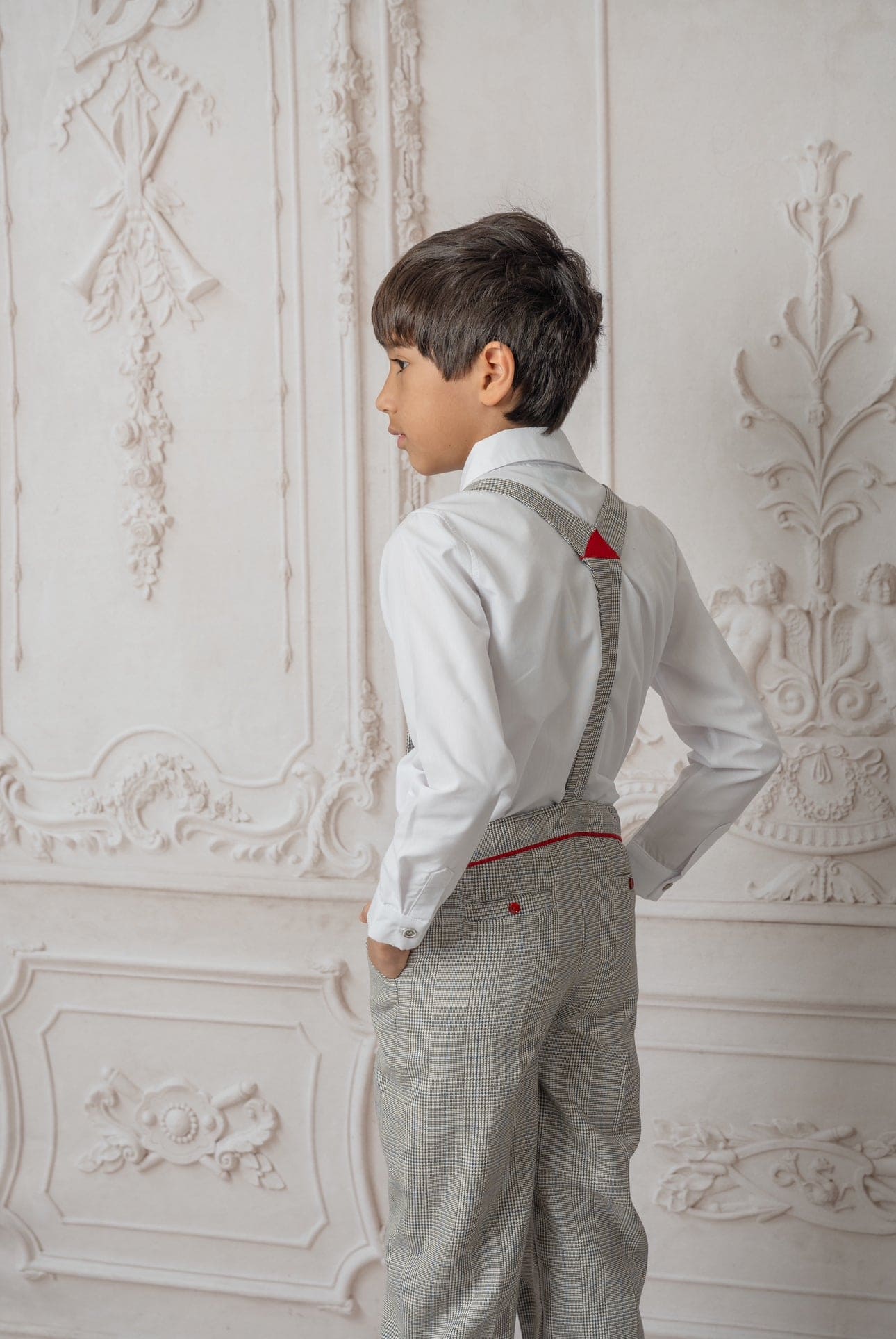 George Tartan Print Top and Pants Set - Petite Maison Kids