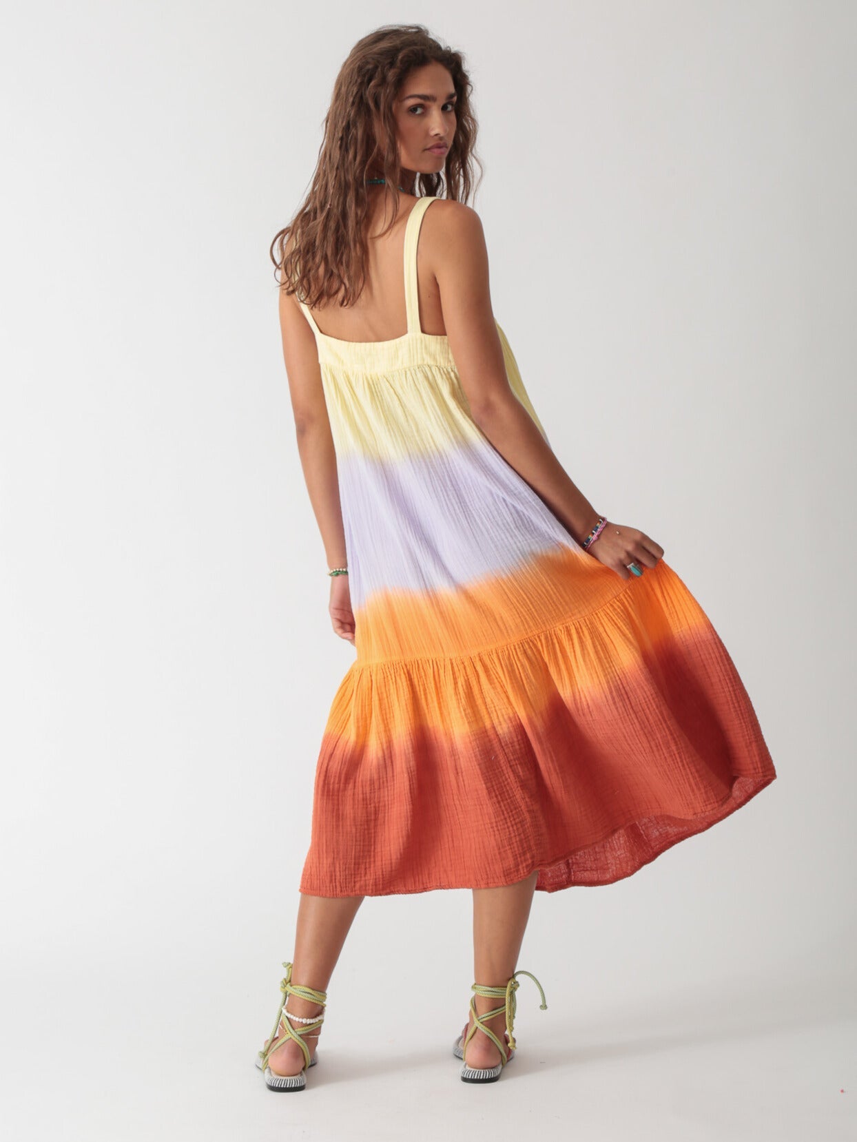 Addison Gauze Dress - Ombré Sunset