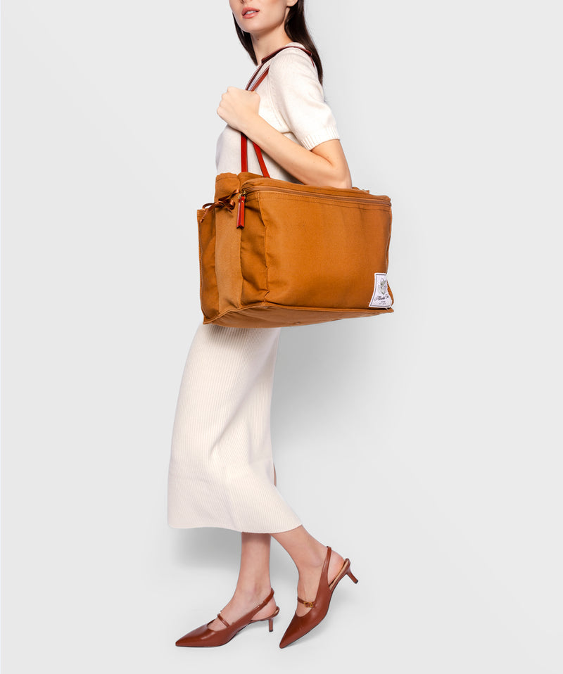 MARKET TOTE - RPET Canvas in Bark