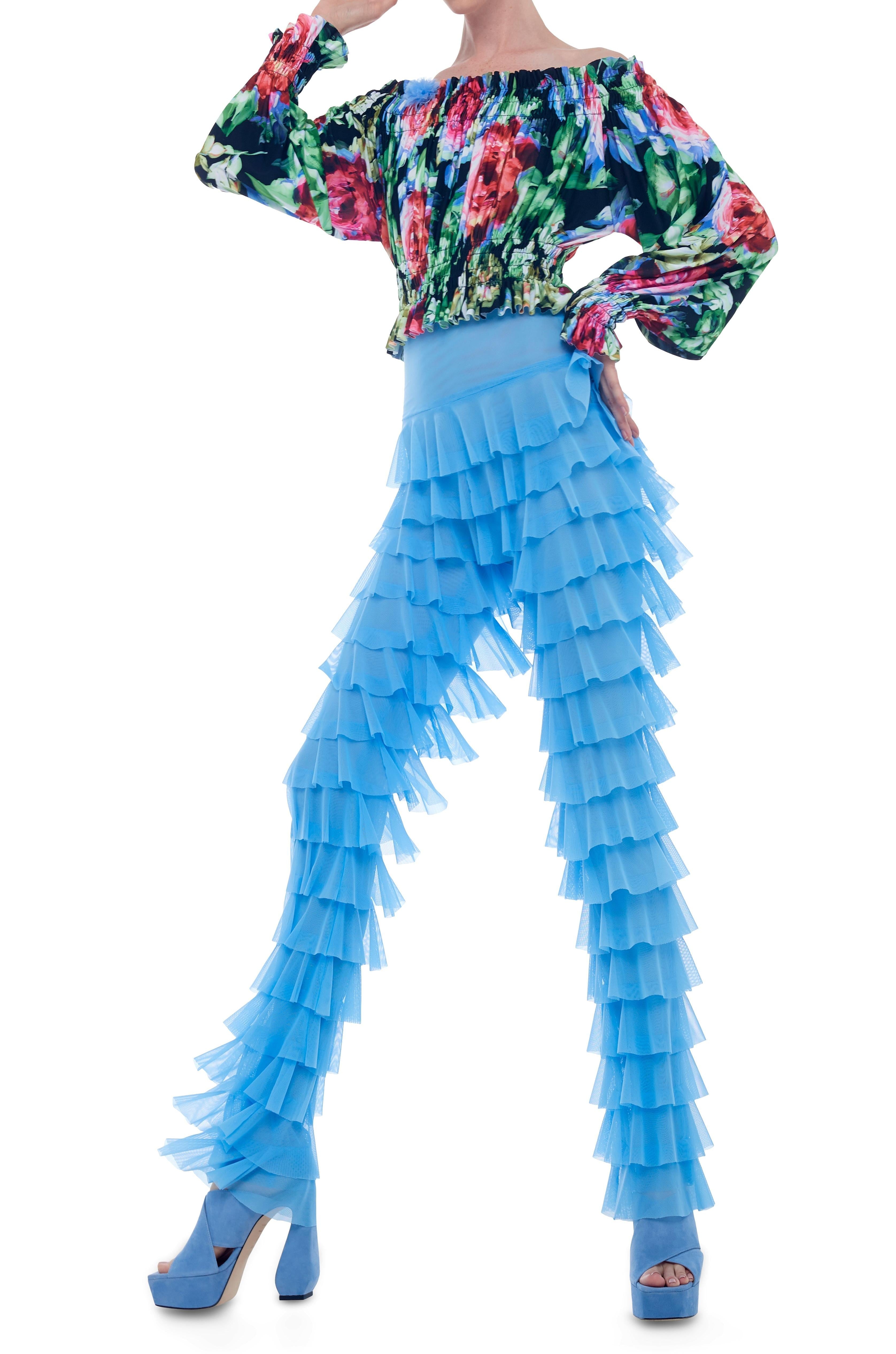 CROPPED PEASANT TOP