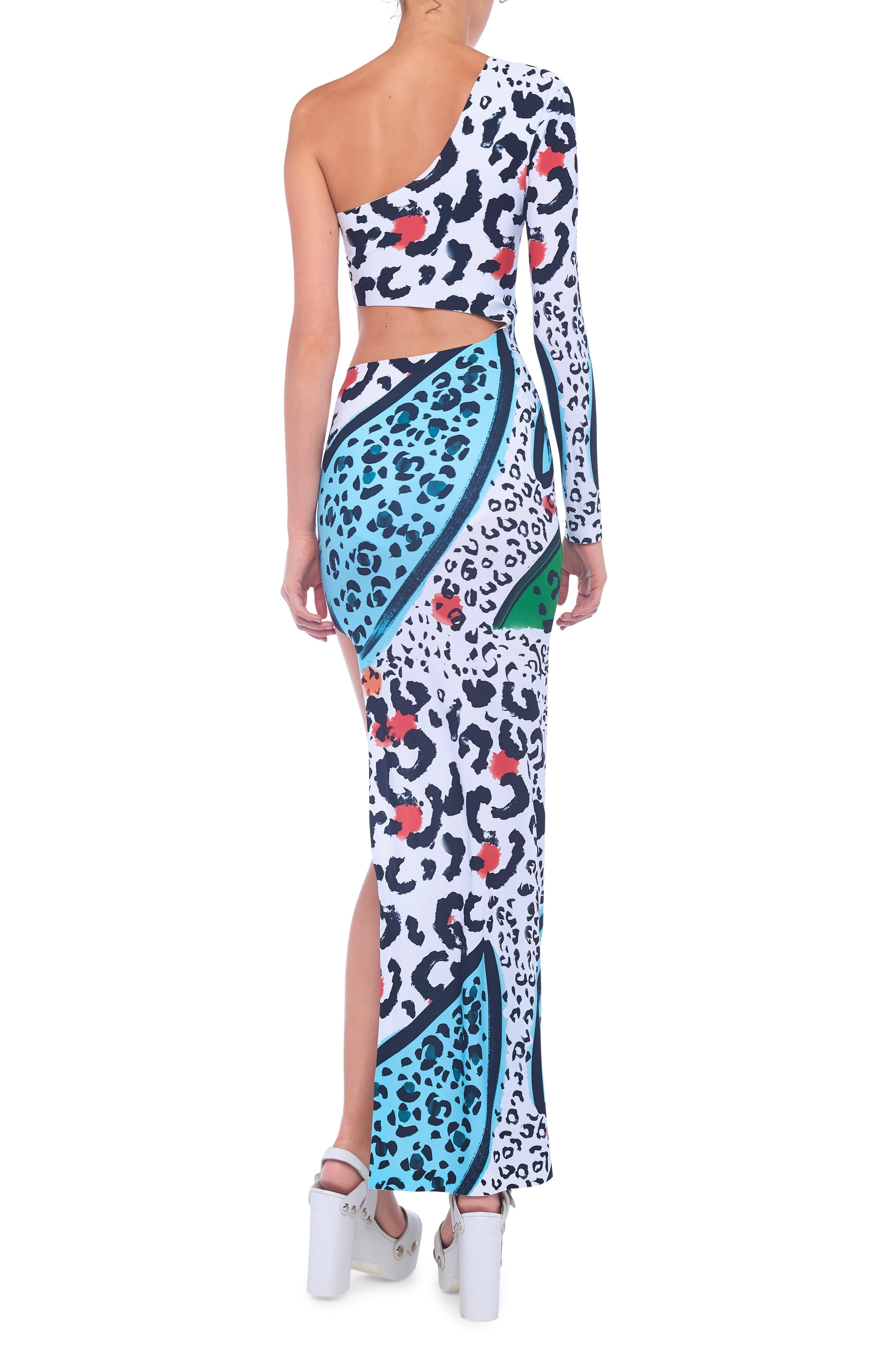 ONE SLEEVE SHANE SLIT GOWN