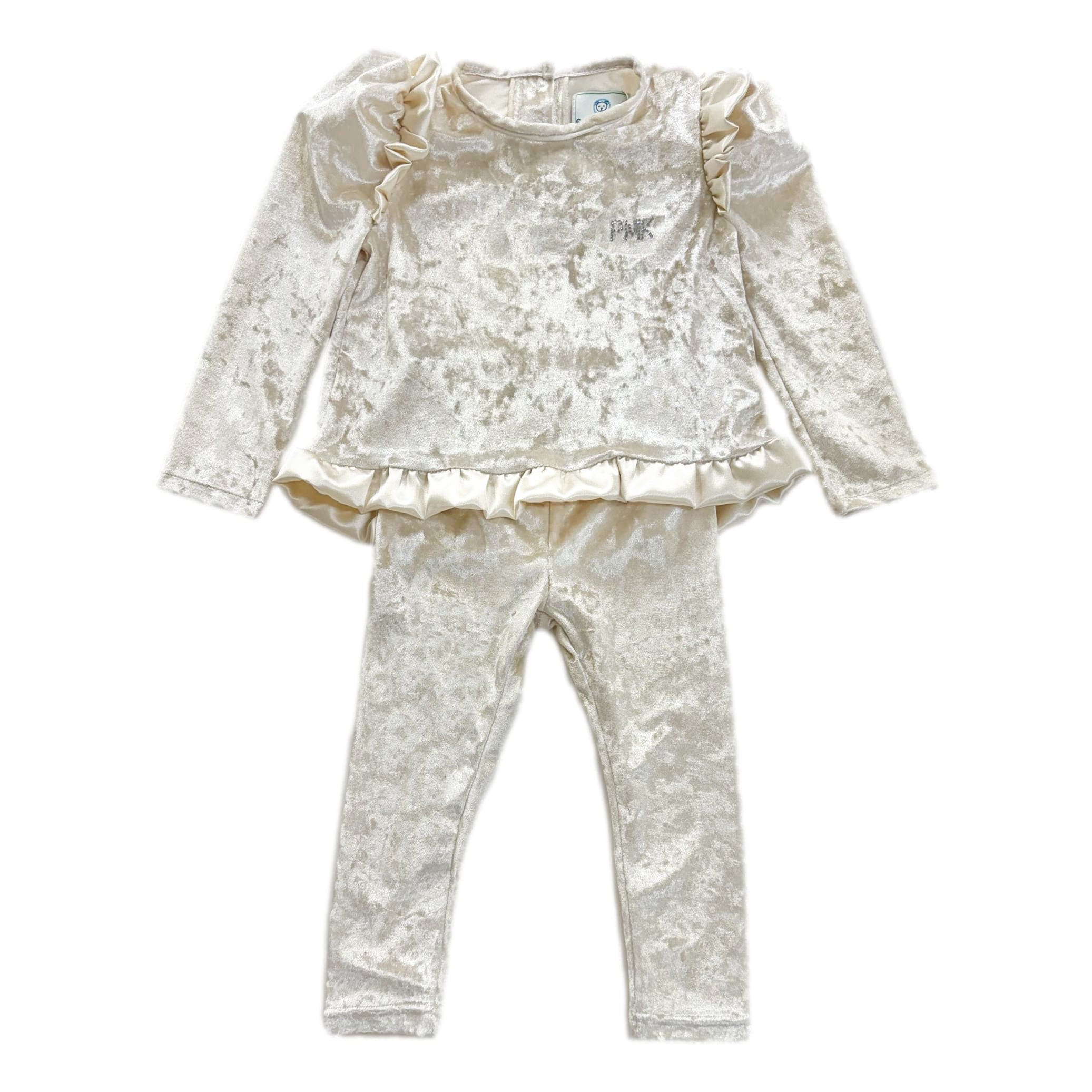 Cream Velour Lounge Set - Petite Maison Kids