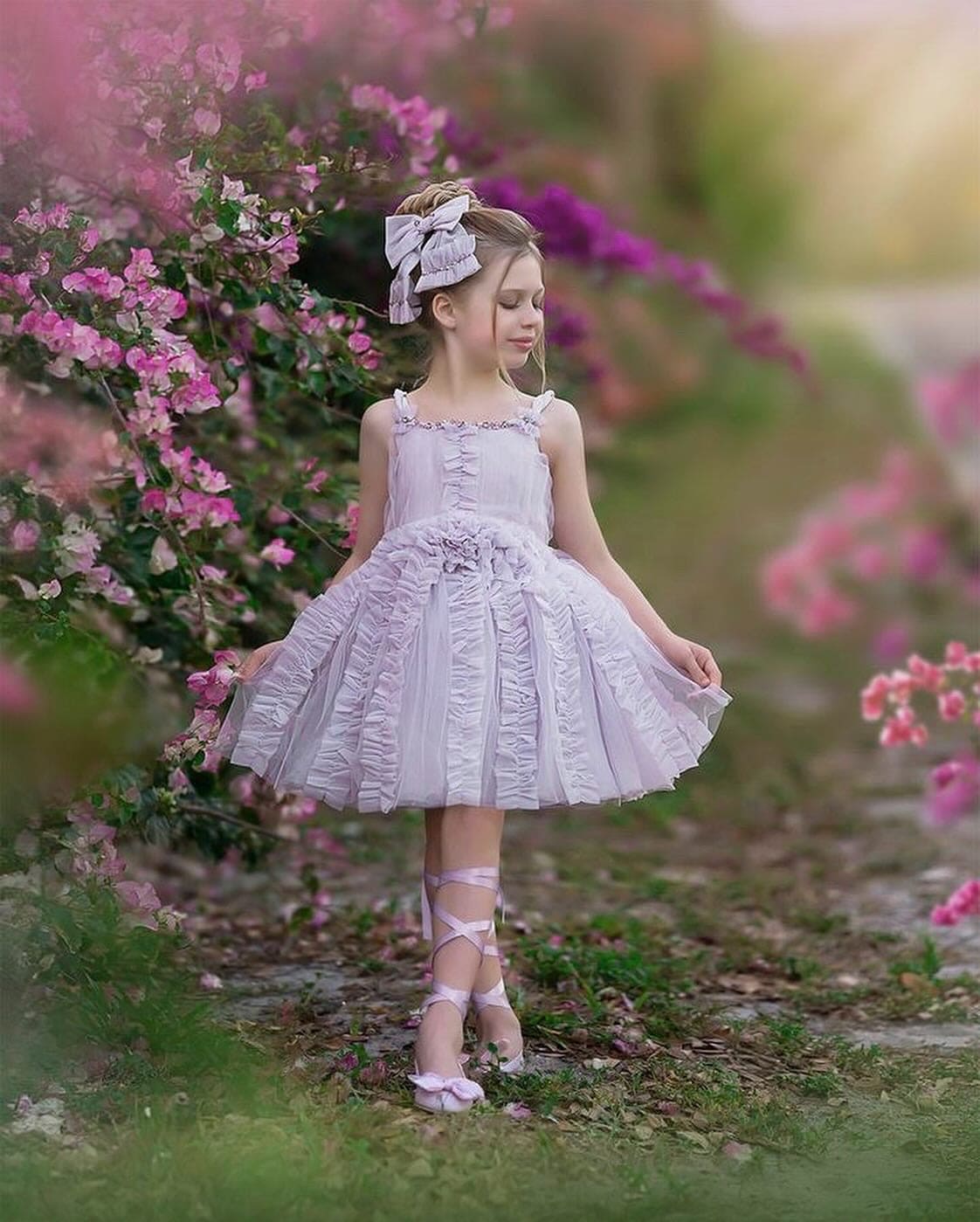 Ariel Rhinestone and Tulle Hair Bow - Petite Maison Kids