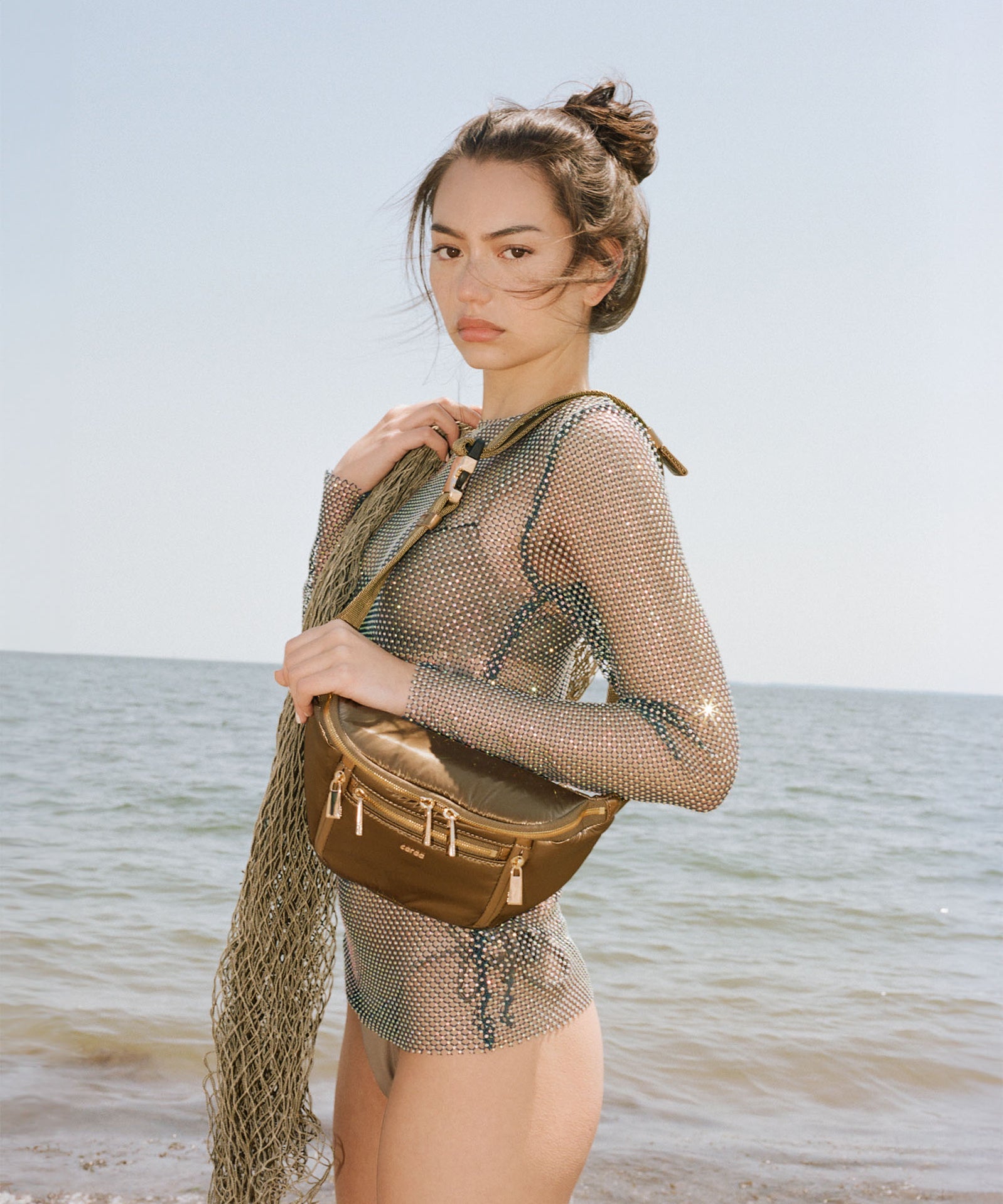 Sling Small Nylon In Gold