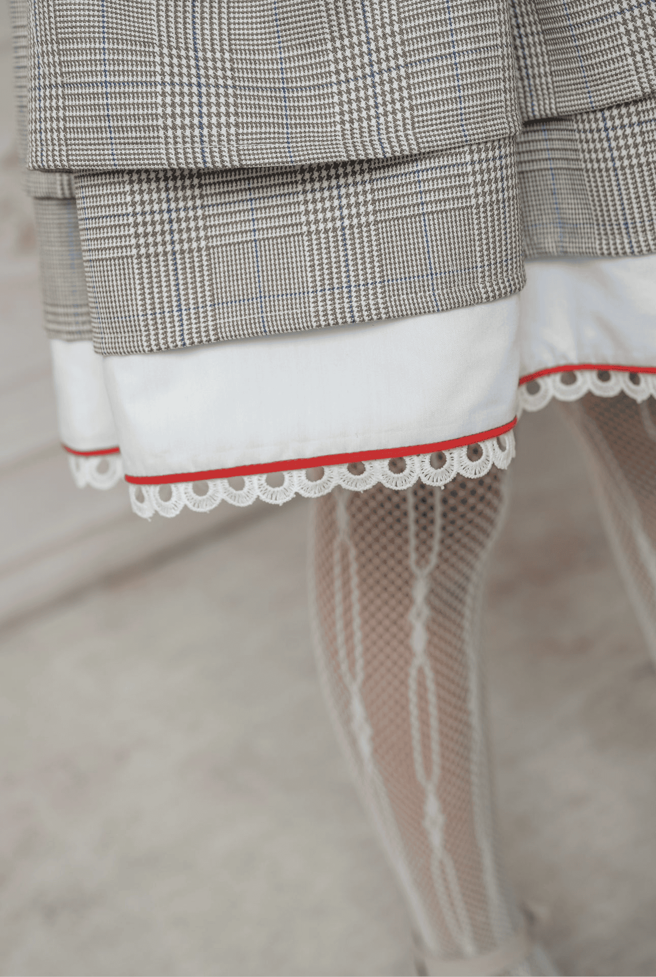 Georgina Tartan Print Dress with Red Bow - Petite Maison Kids