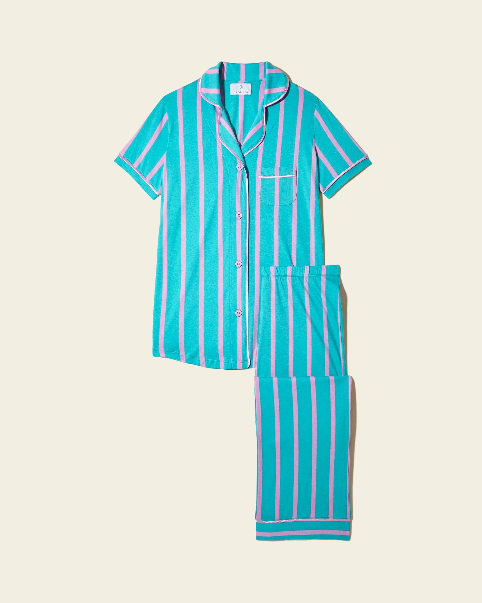 Short Sleeve Top & Pant Pajama Set