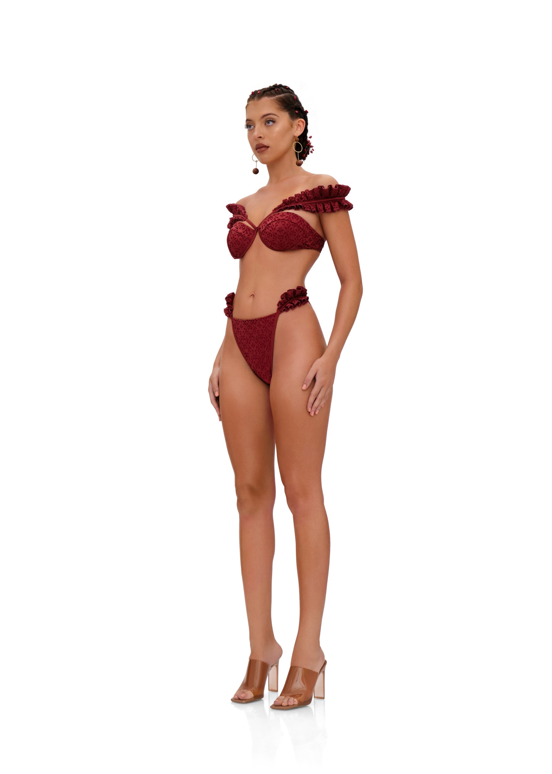 MULAN BIKINI TOP - WINE