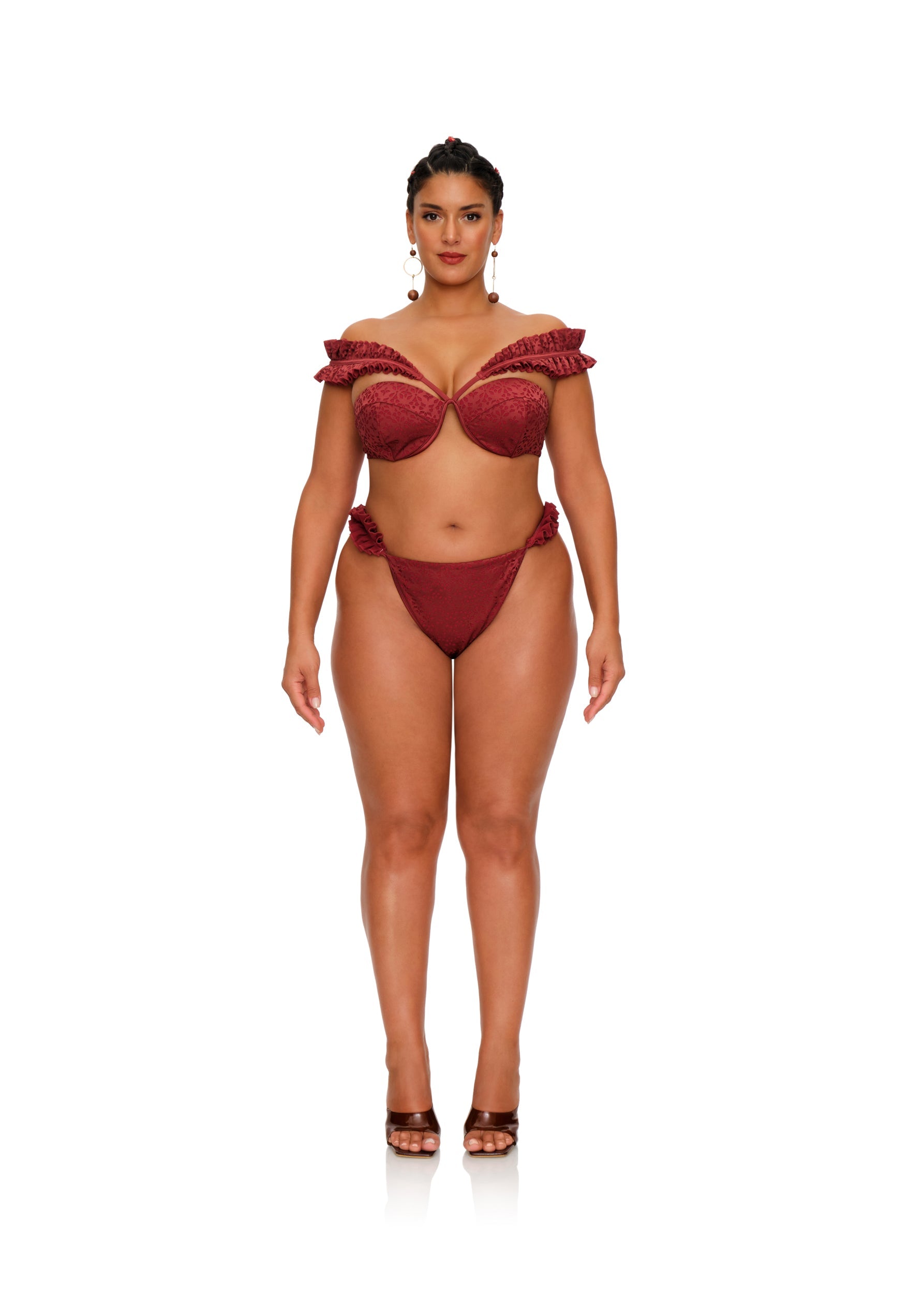 MULAN BIKINI TOP - WINE