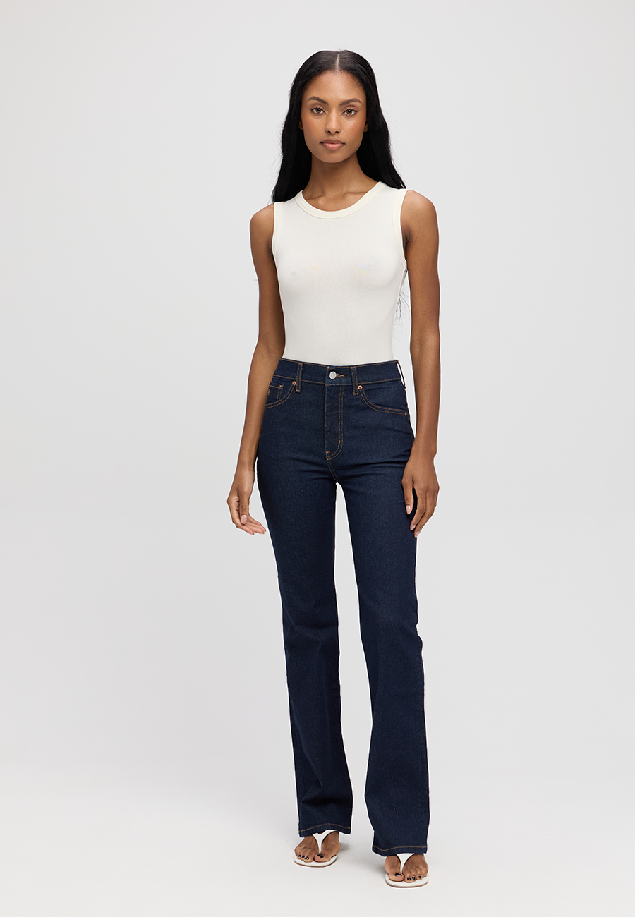 Anya High Rise Flare - Dark Rinse