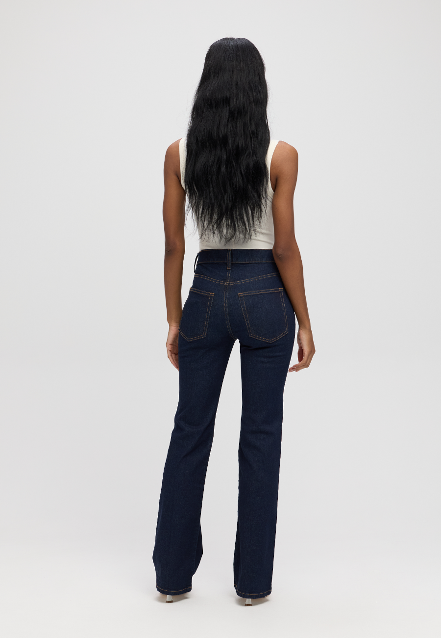 Anya High Rise Flare - Dark Rinse