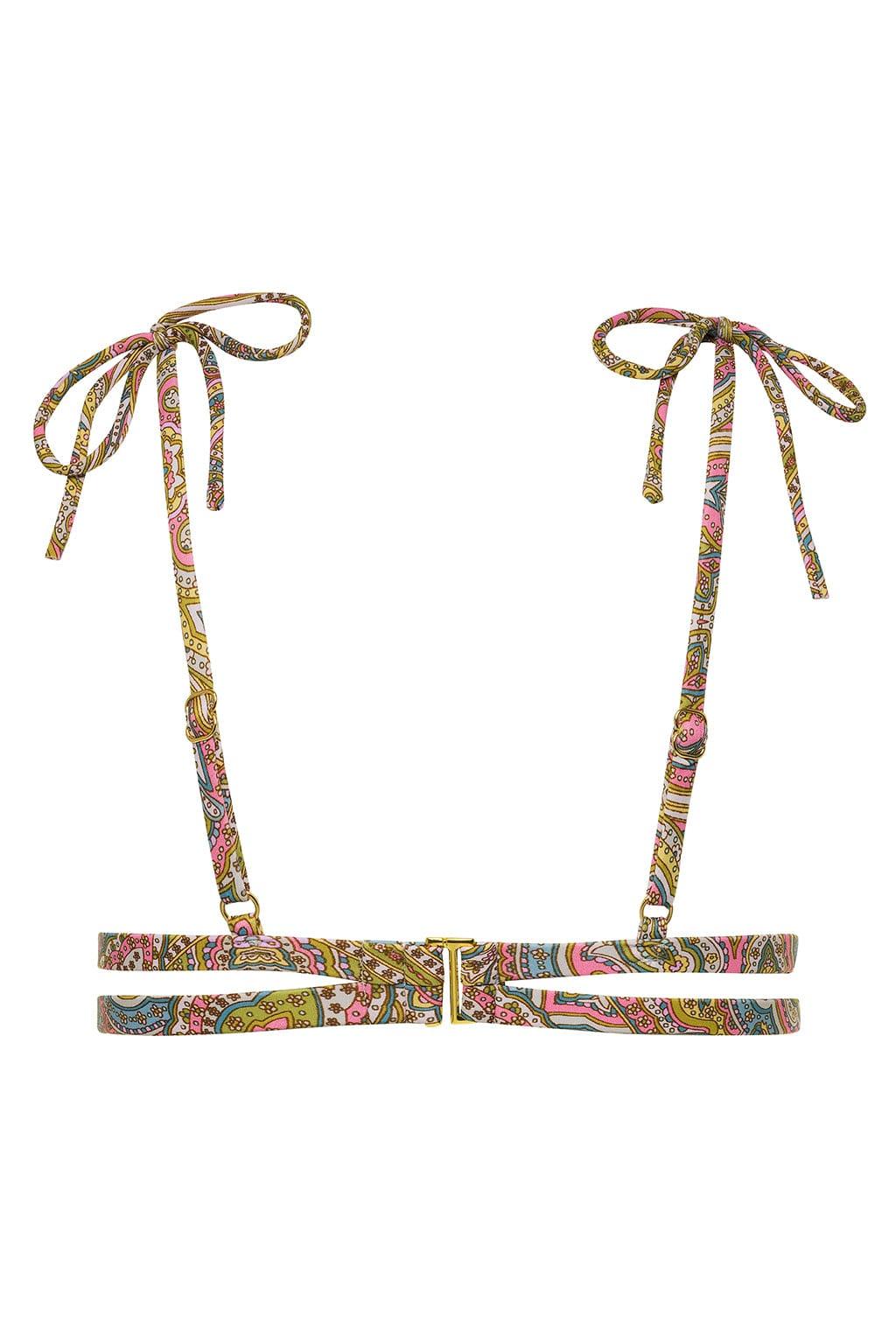 Ali Paisley Palua Ties Bikini Top
