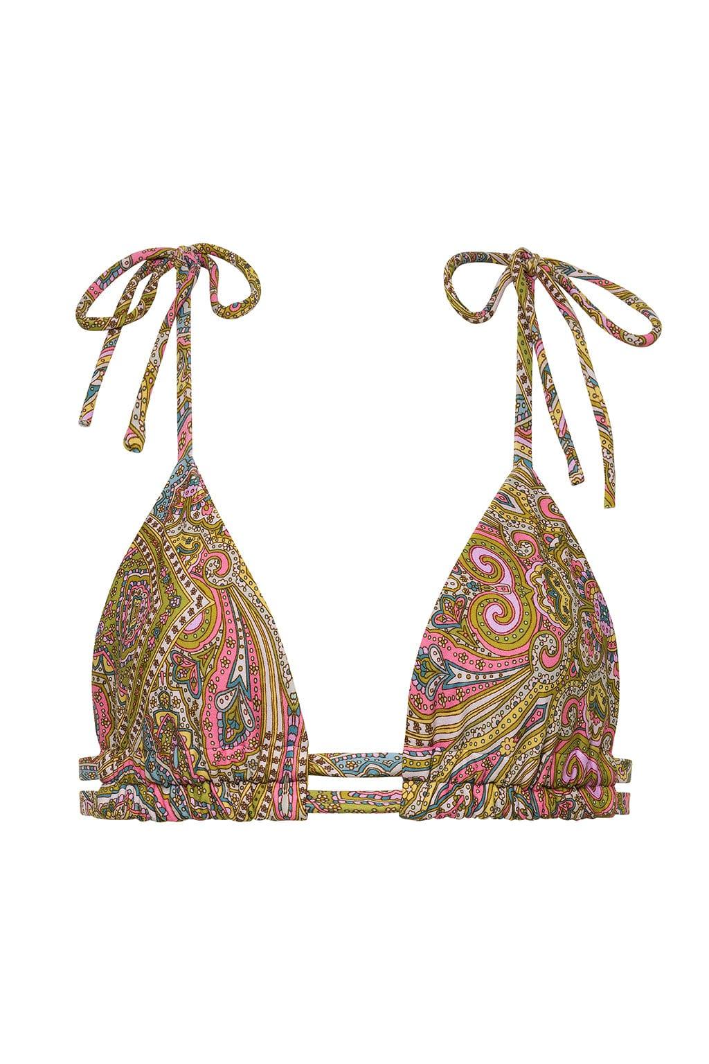 Ali Paisley Palua Ties Bikini Top