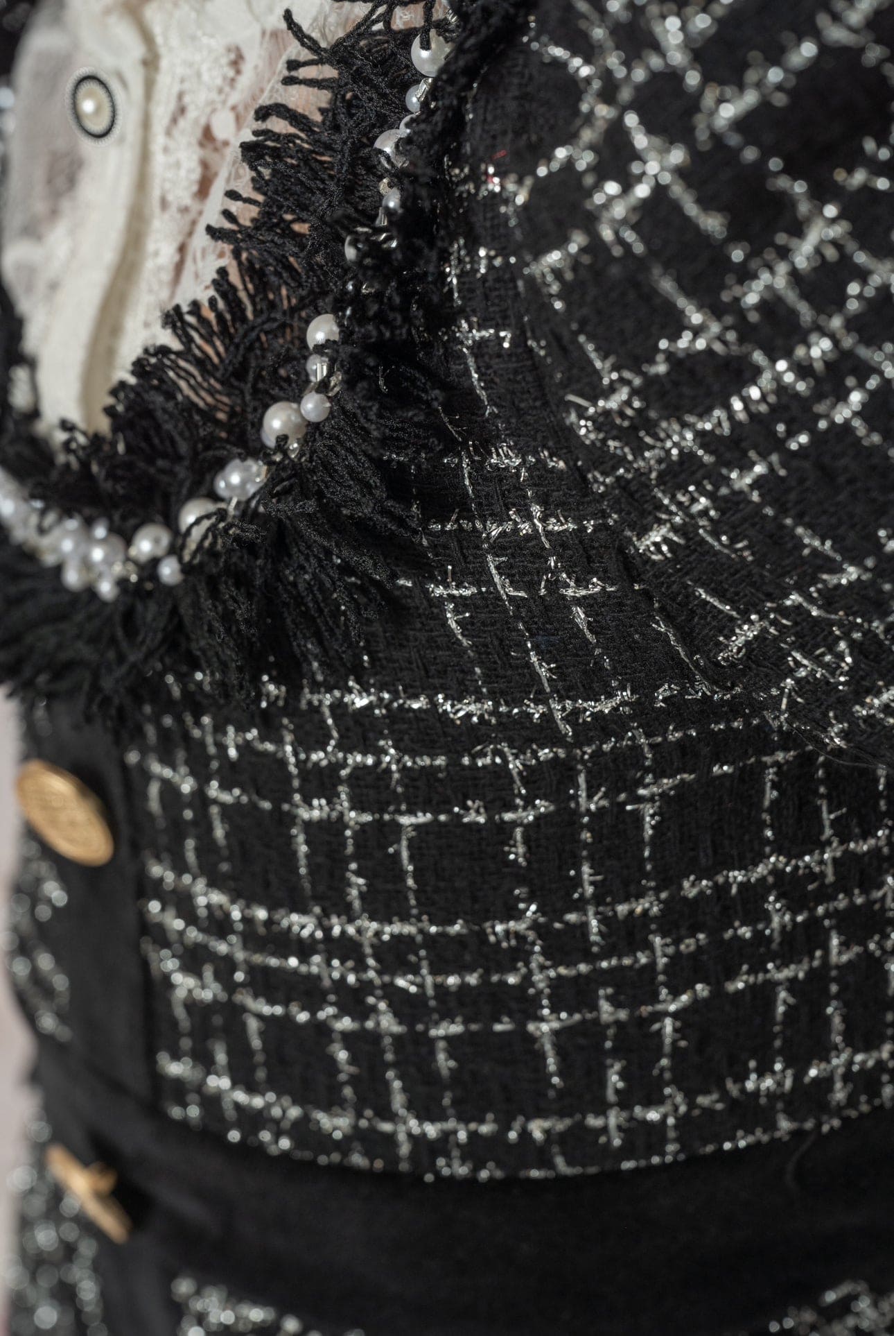 Orea Black and Silver Tweed Dress - Petite Maison Kids