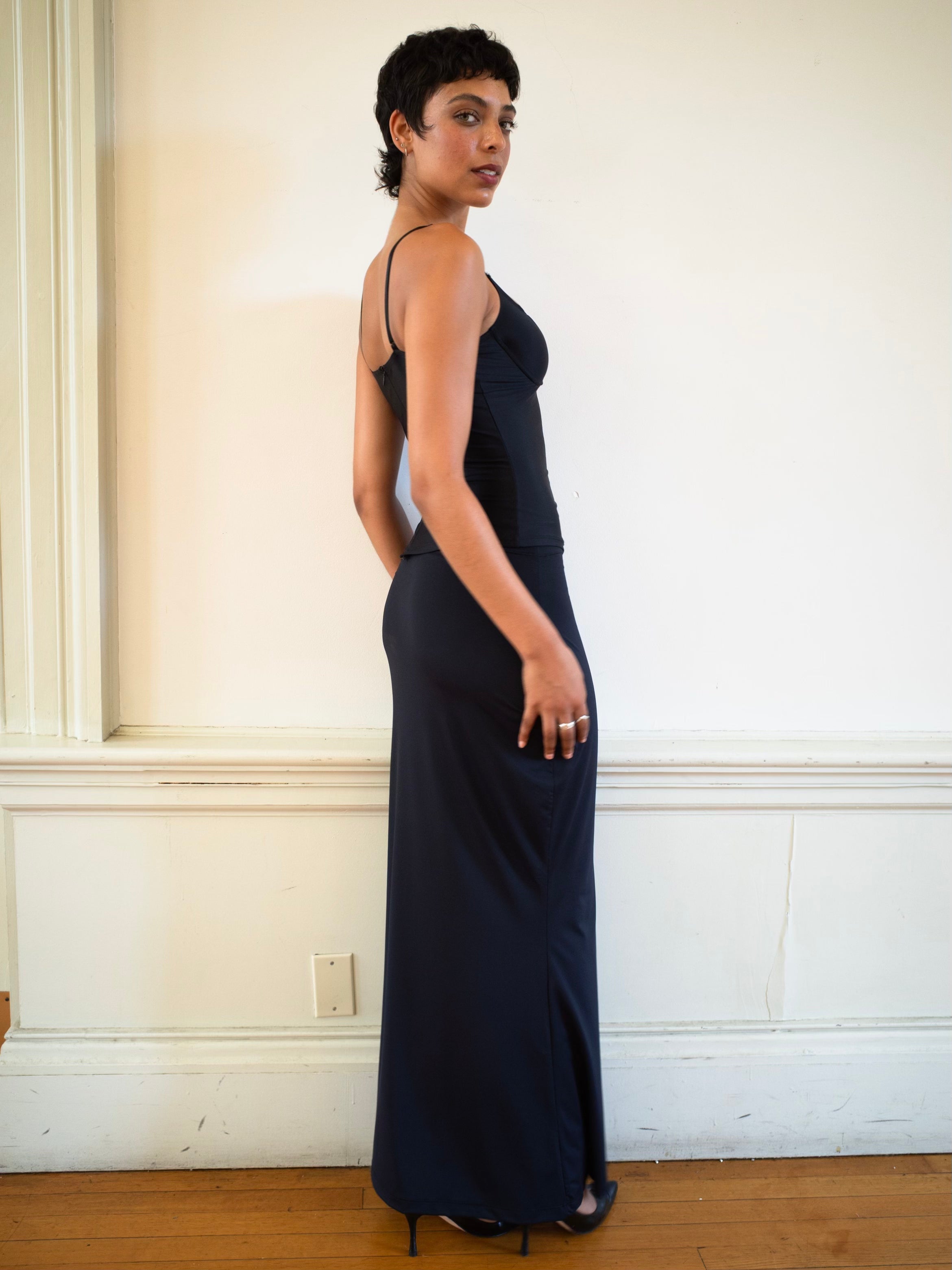 MERMAID SKIRT IN BLACK + RECYCLED