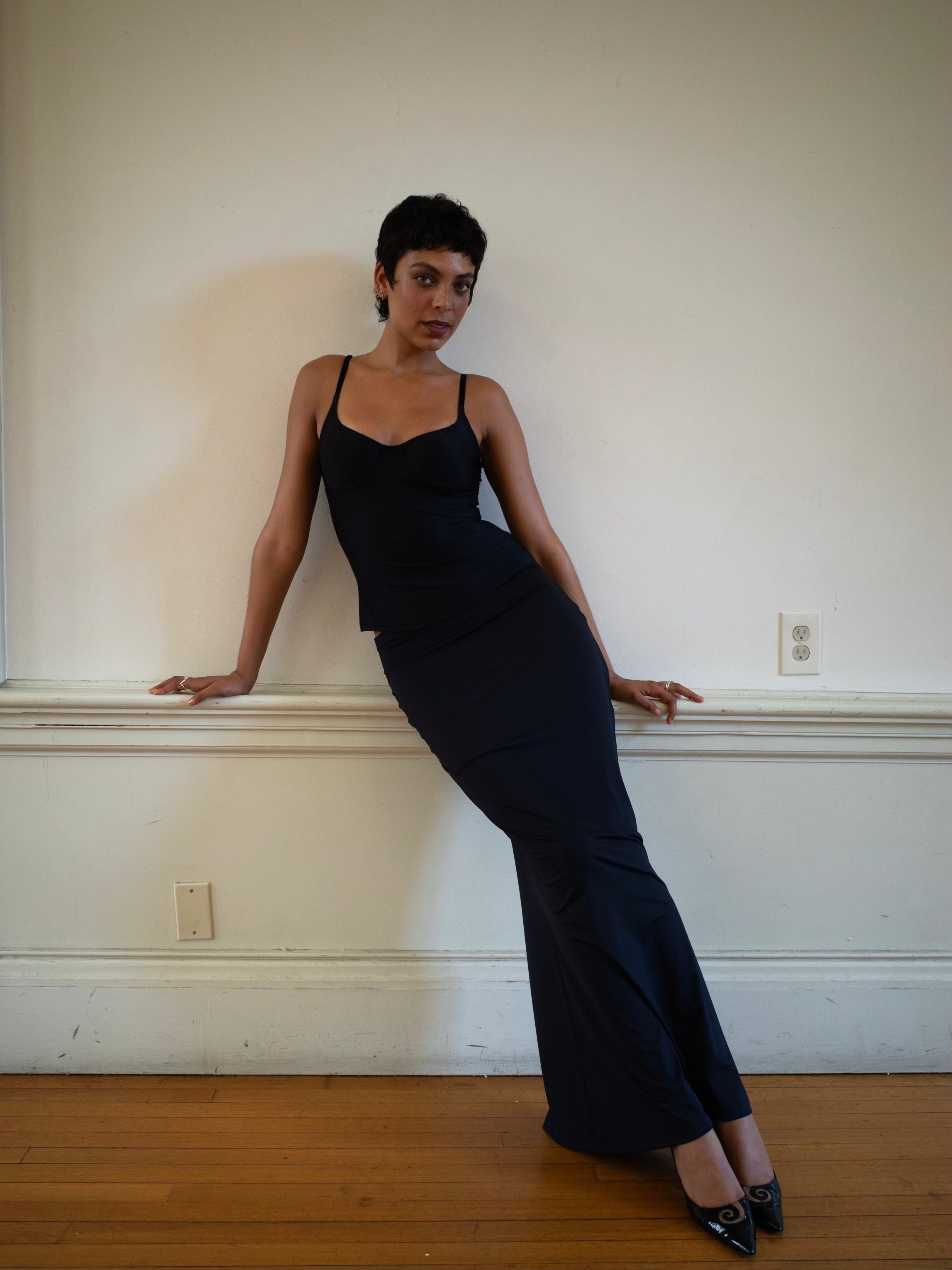 MERMAID SKIRT IN BLACK + RECYCLED