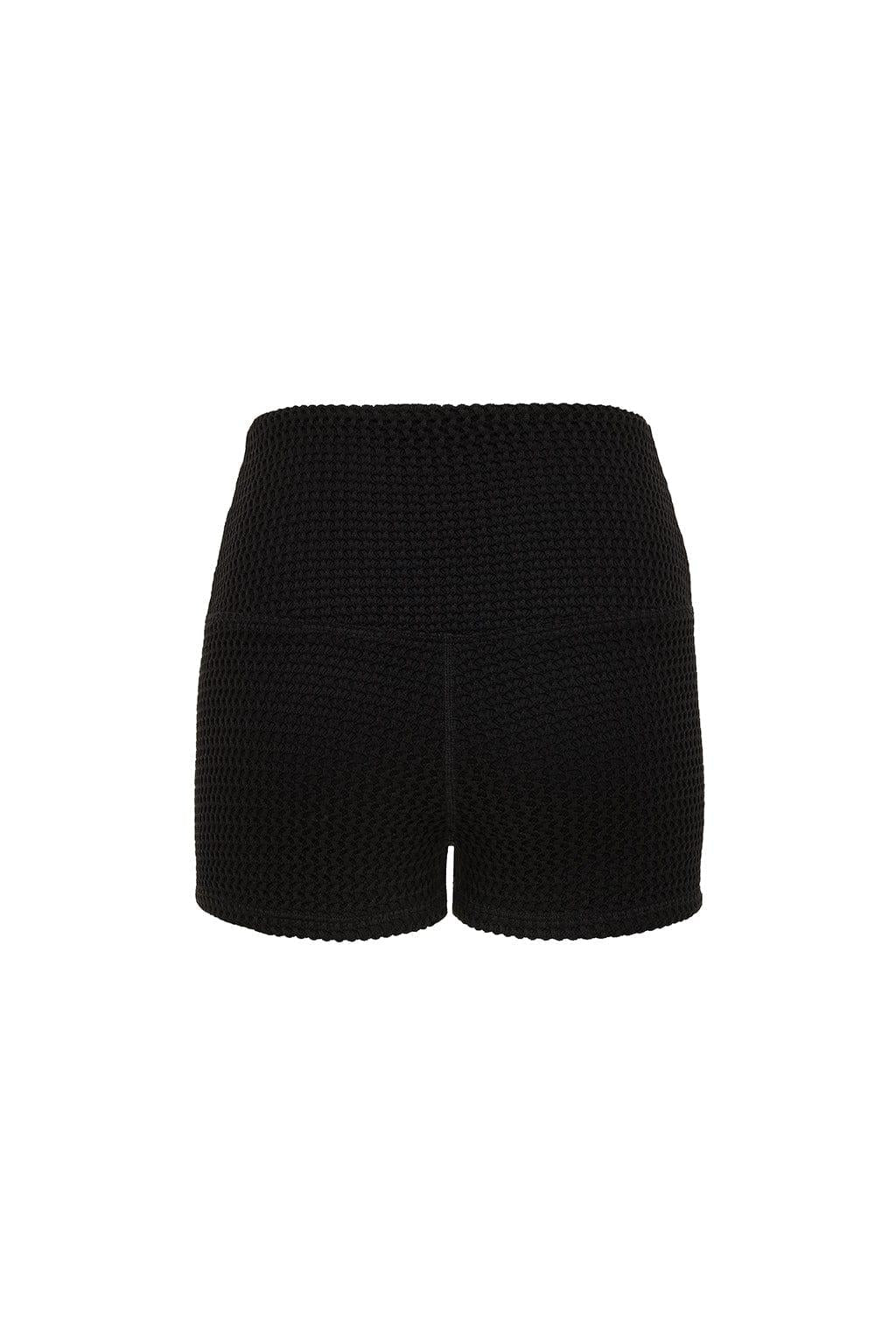Black Crochet Micro Bike Short