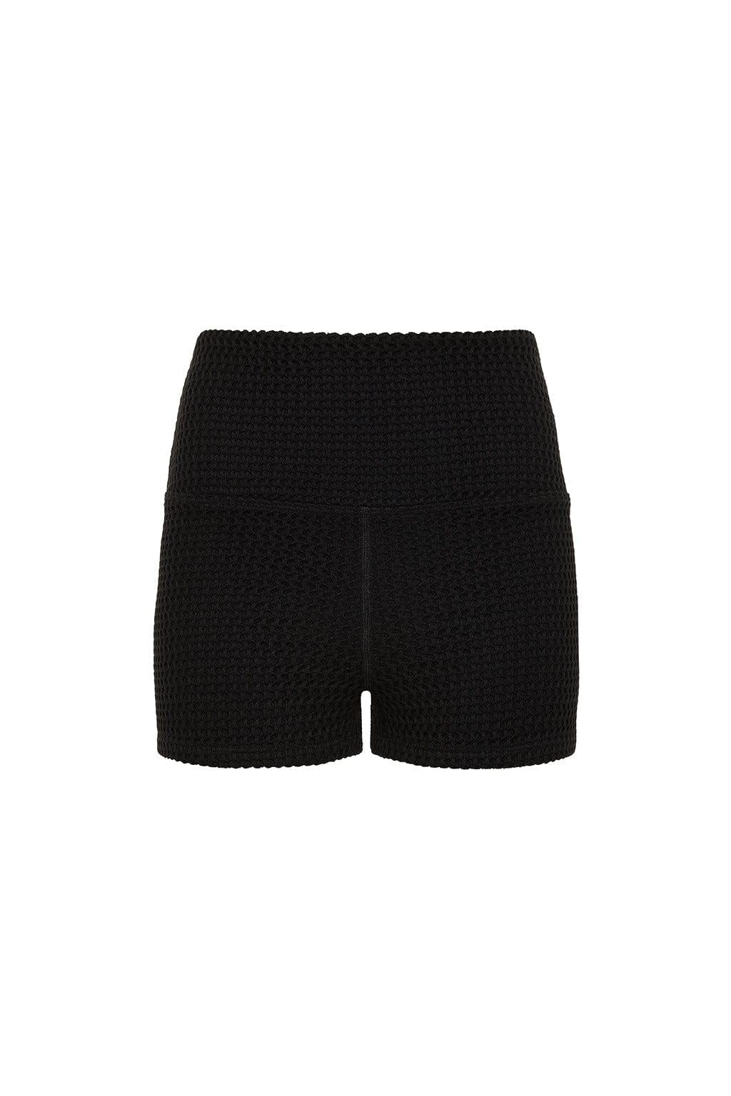Black Crochet Micro Bike Short