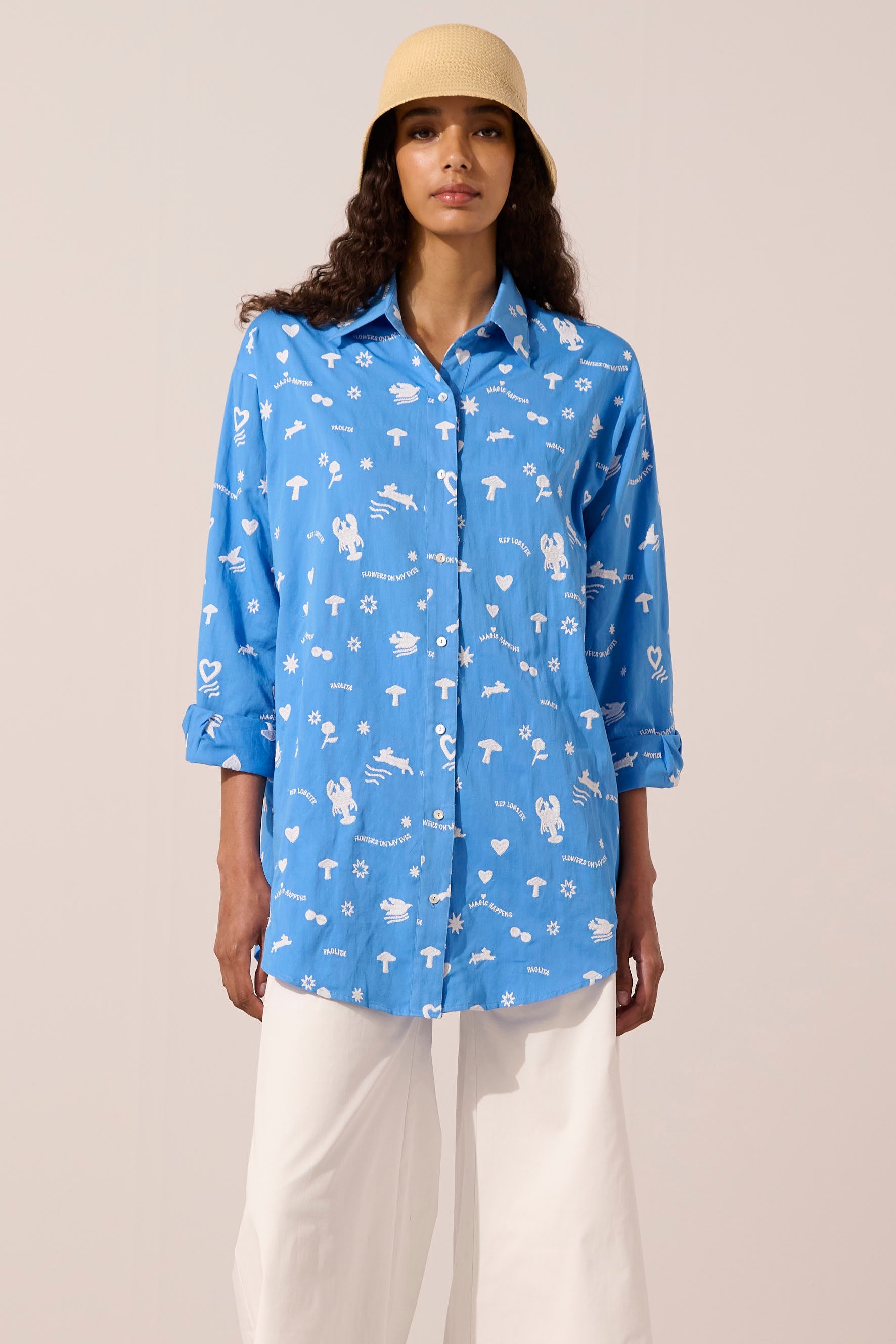 Image of product named blue lobster shirt by Paolita London