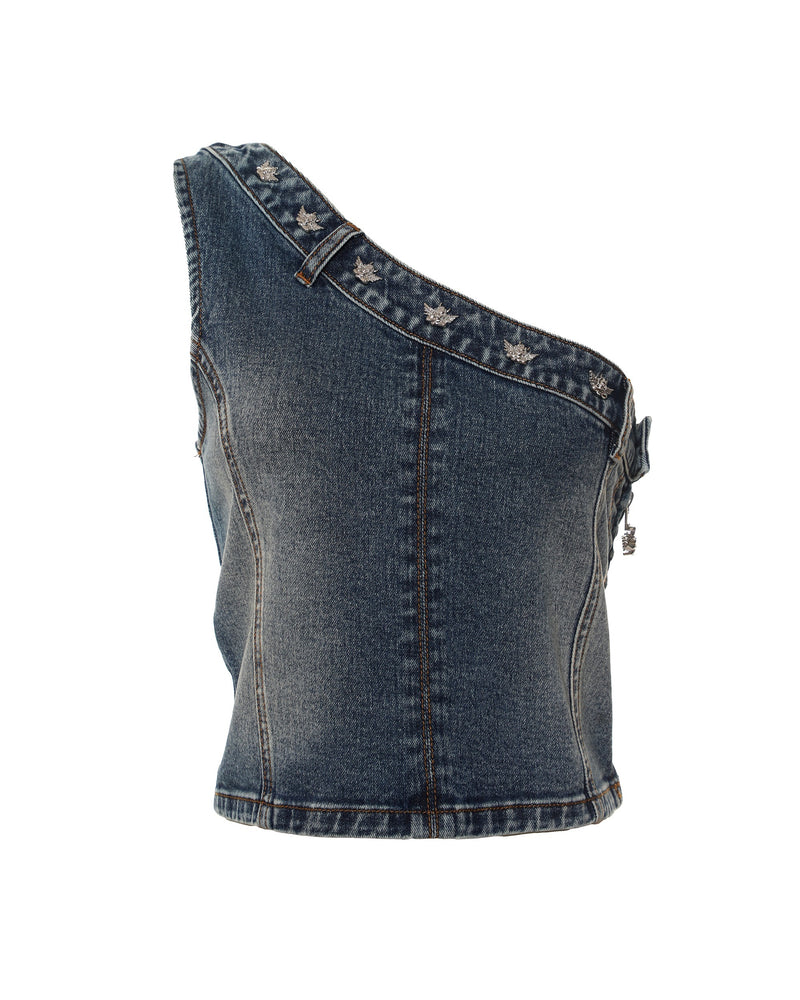 Party Half Denim Top