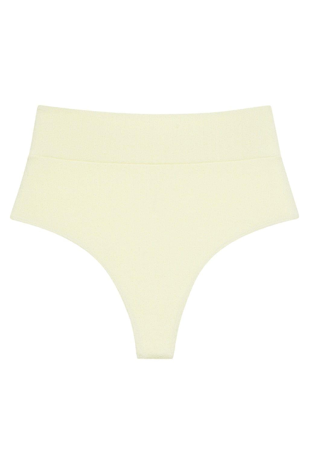 Buttercream Rib Added Coverage High Rise Bikini Bottom