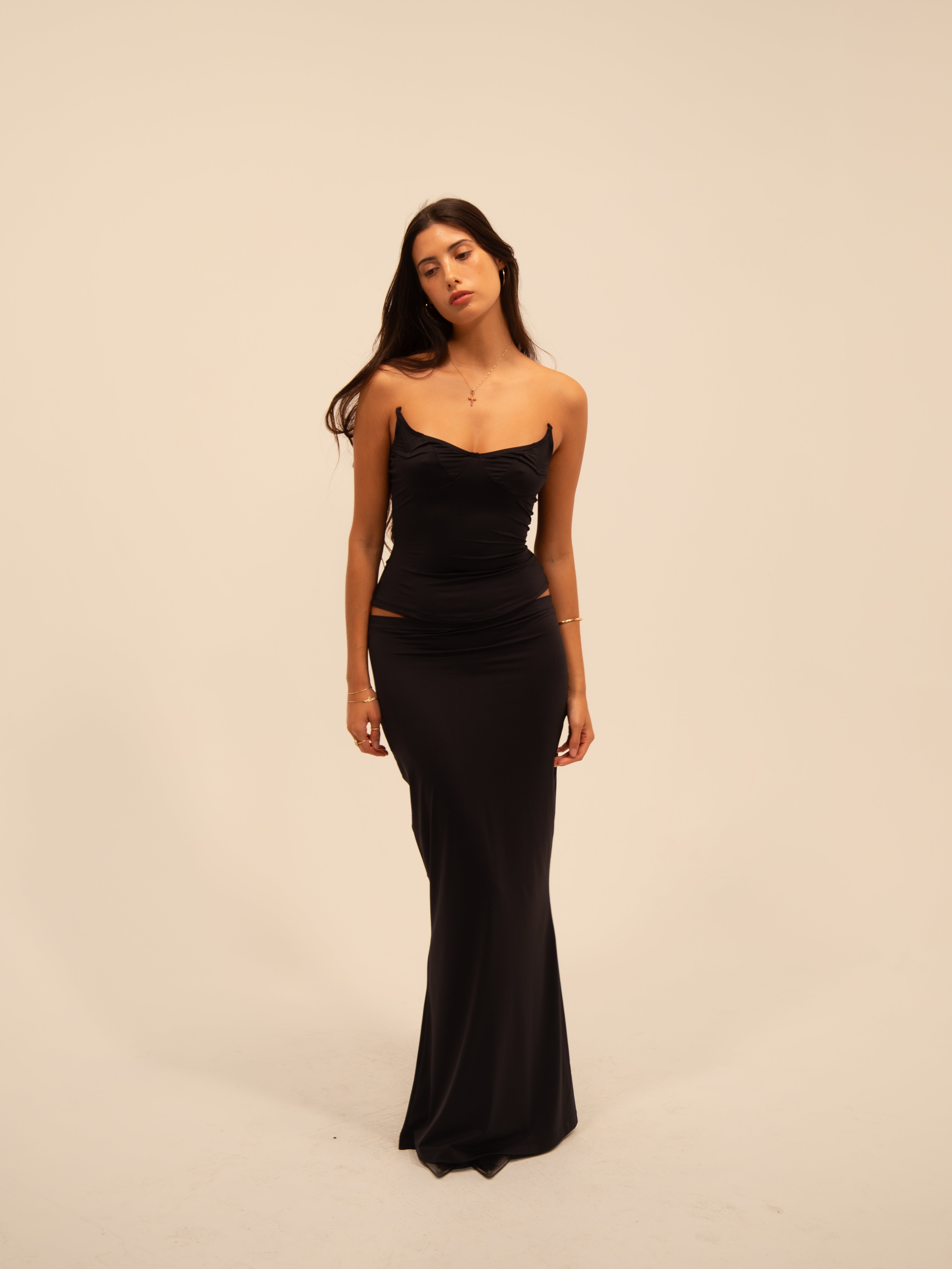 MERMAID SKIRT IN BLACK + RECYCLED