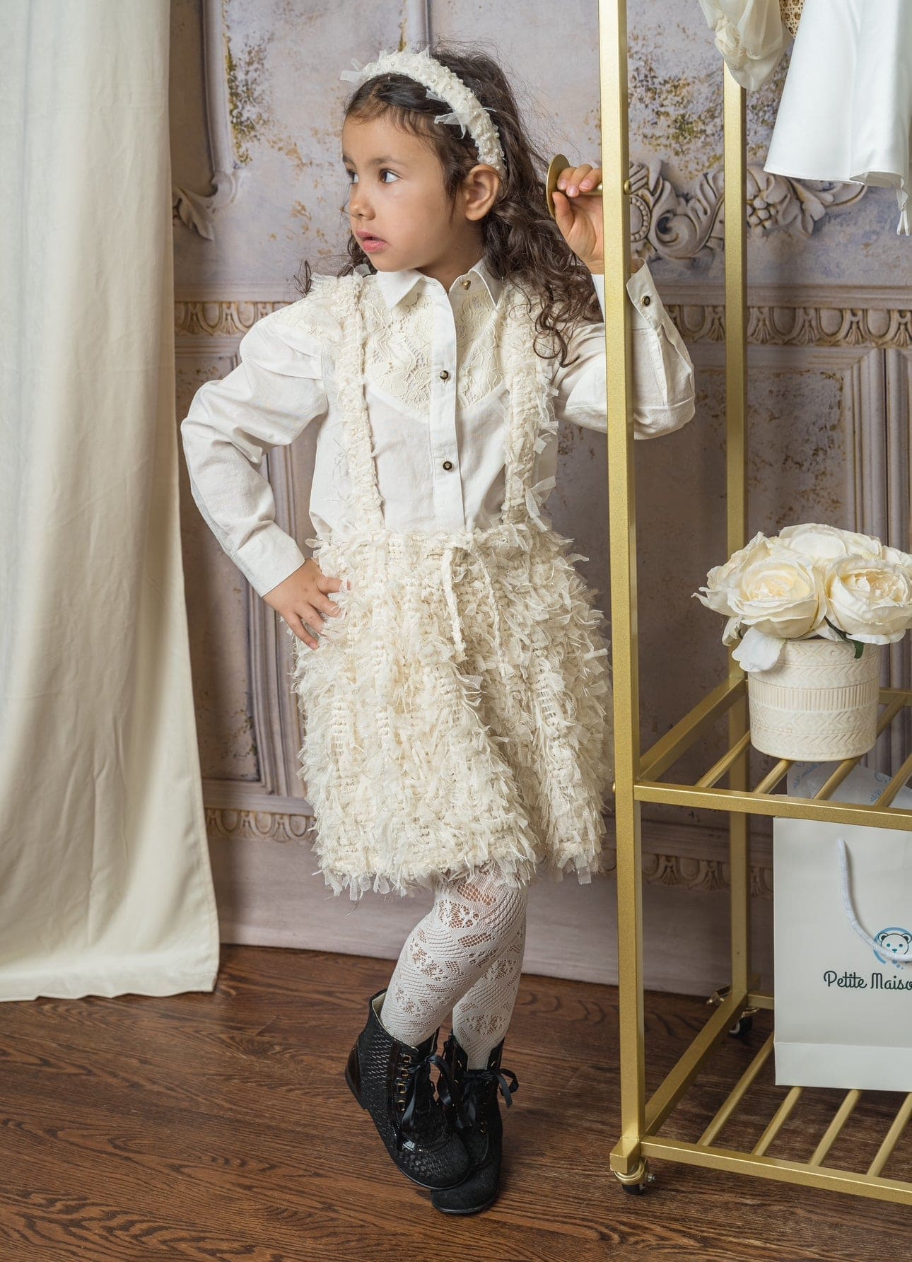 Ivanna Ivory Blouse and Skirt Set - Petite Maison Kids