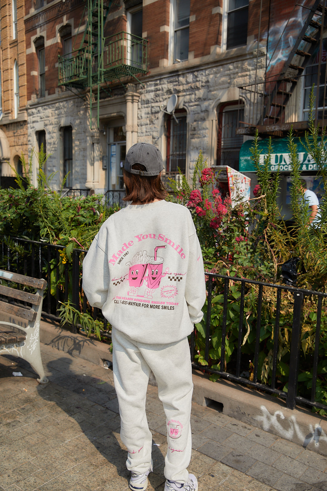 Made You Smile Grey Crewneck