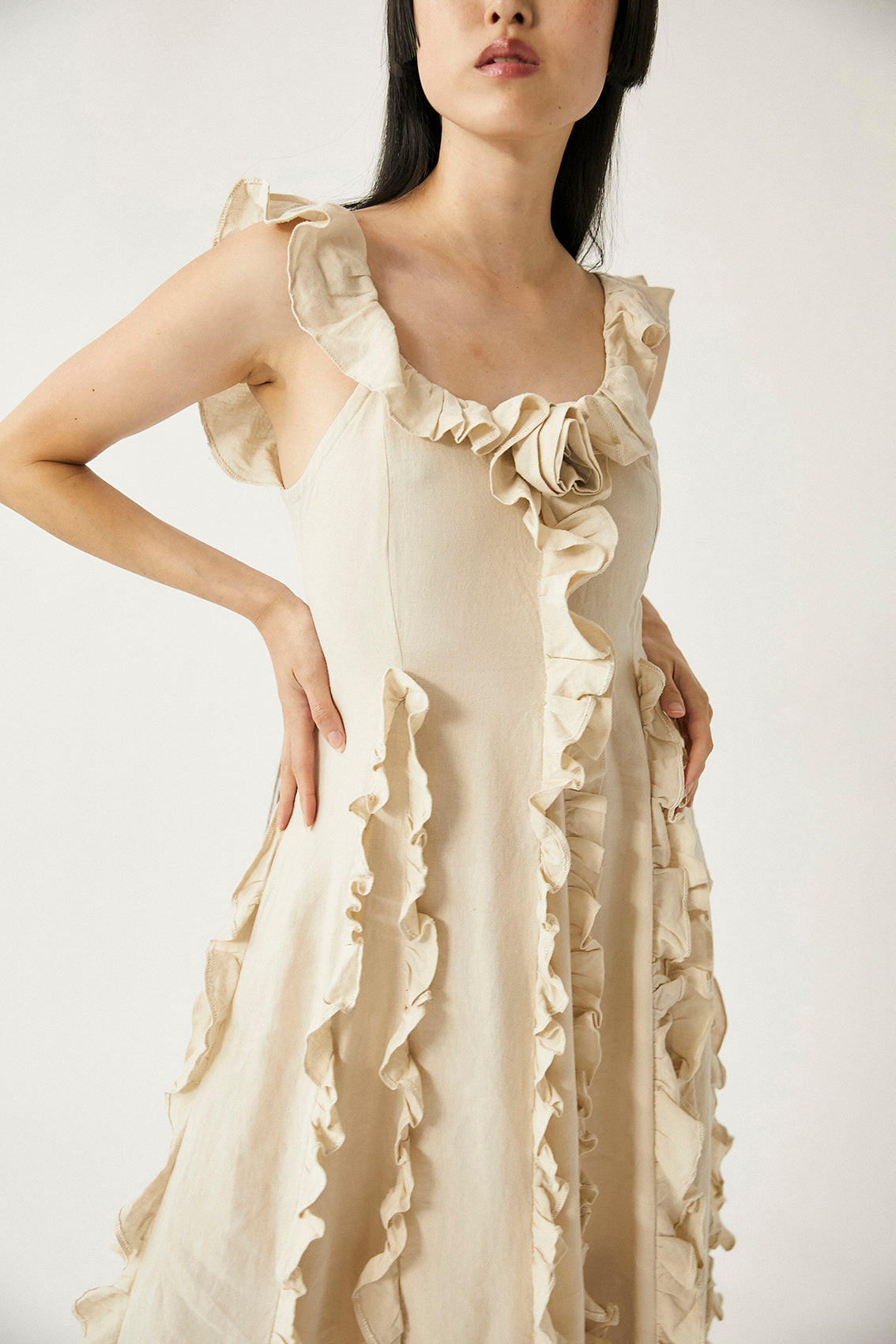 Medusa Ruffle Maxi Dress
