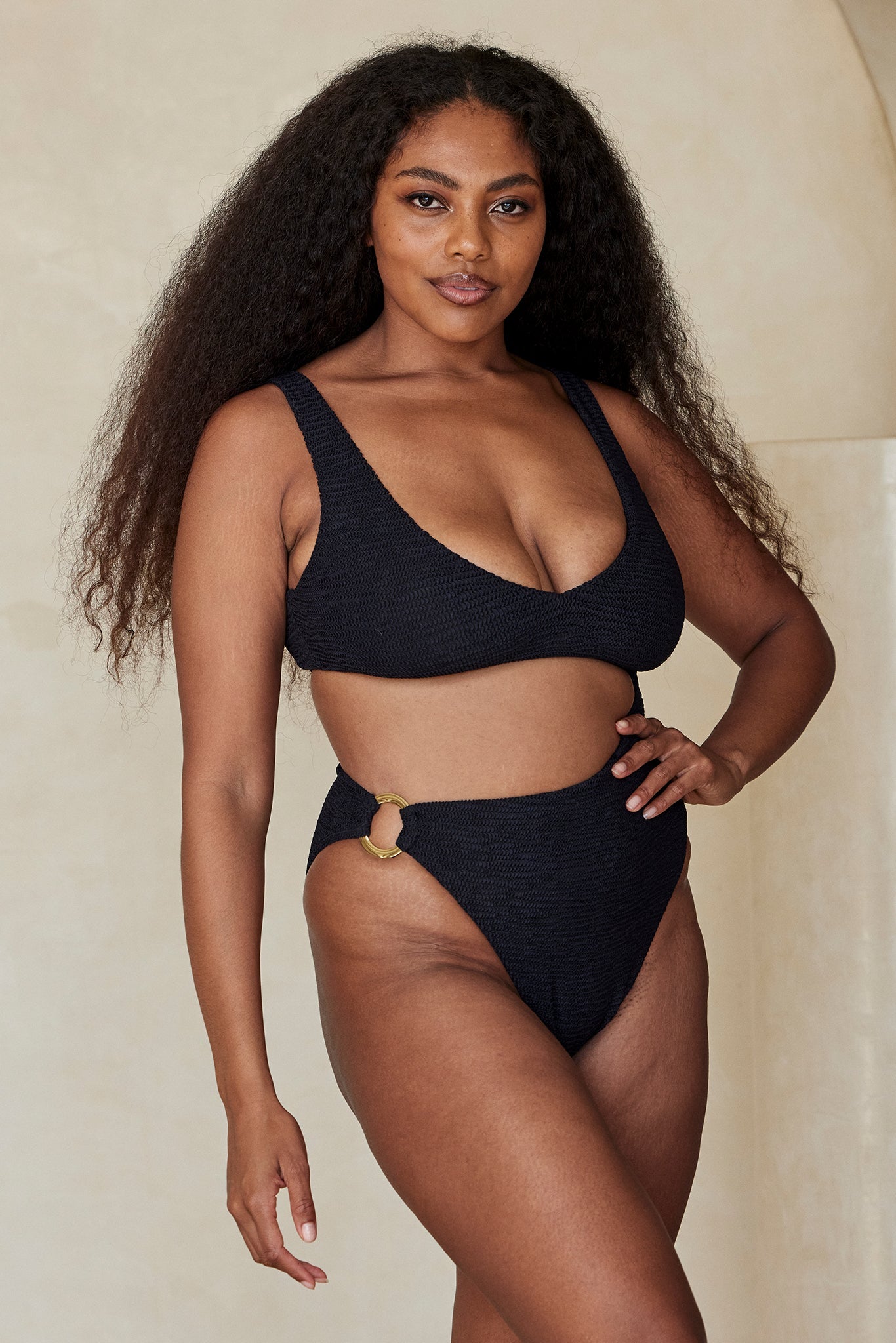 St. Barth's One Piece - Black Crinkle