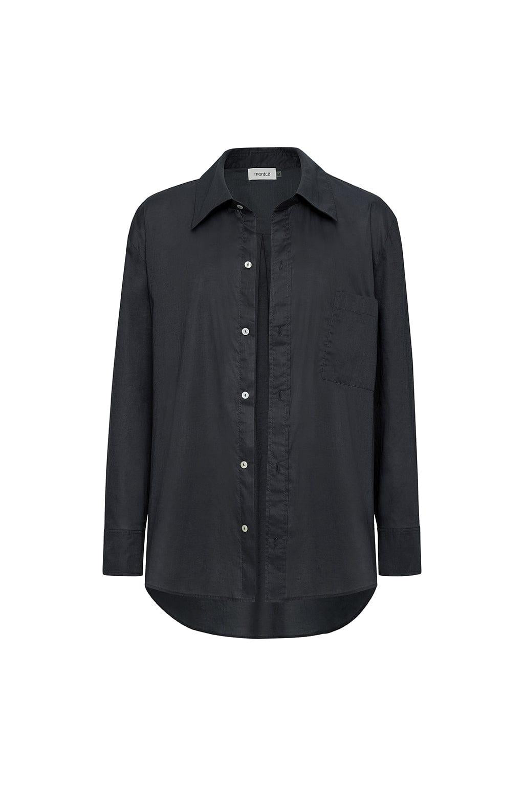 Charcoal Boyfriend Button Down Shirt