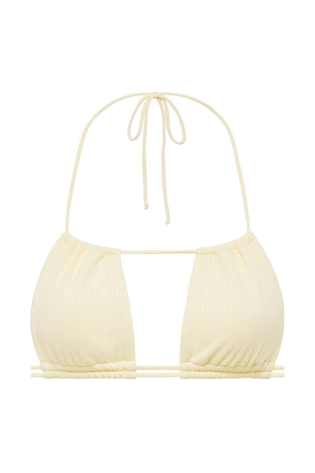 Cream Rib Brasil Bikini Top