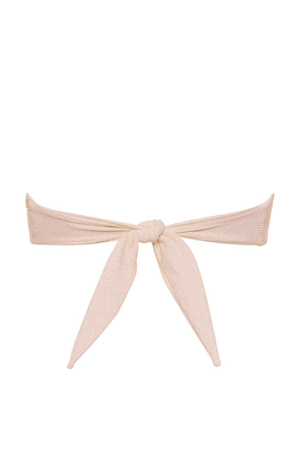 Crema Scrunch Tori Bandeau Bikini Top