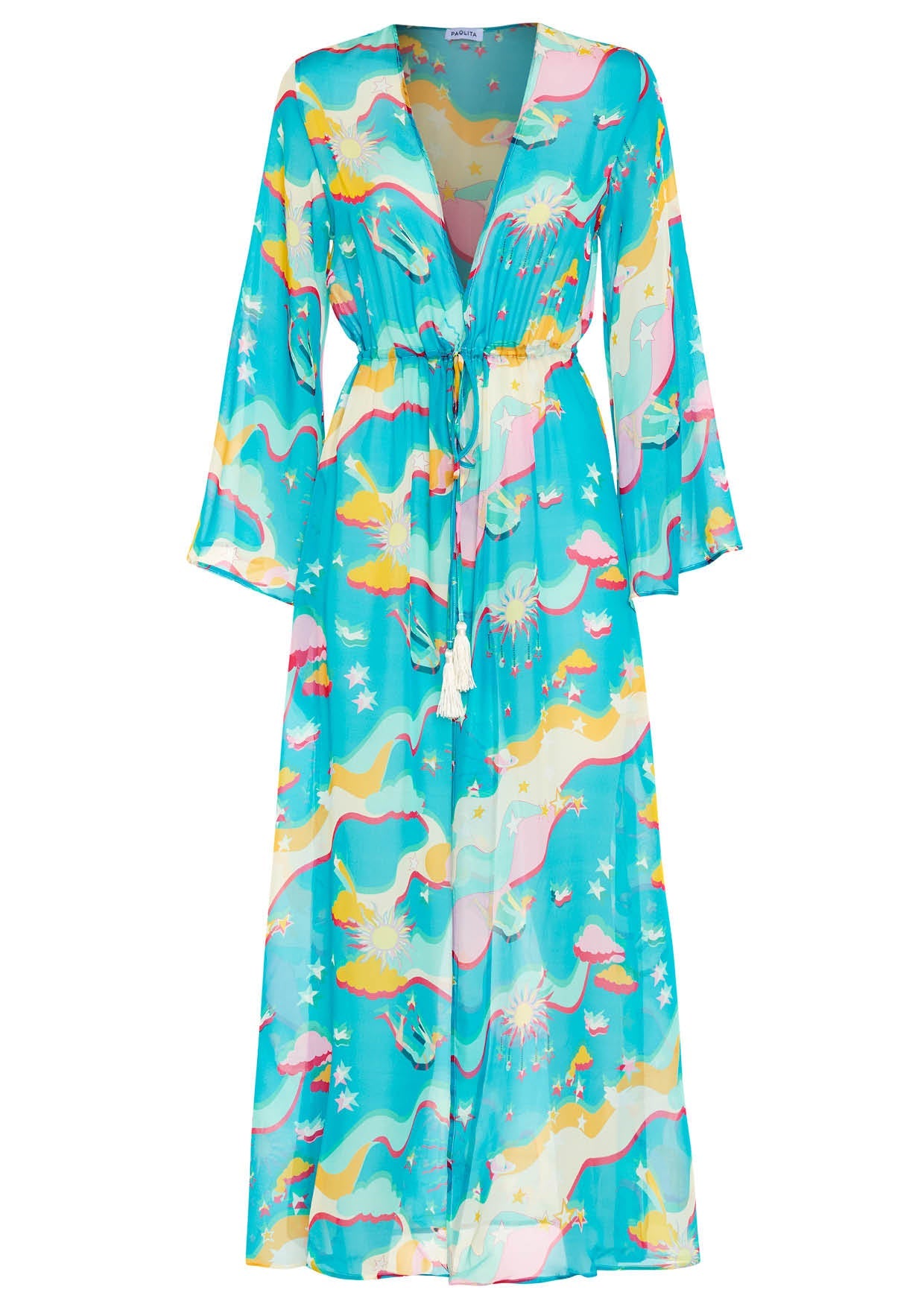 Image of product named astroelevator silk marisa kimono by Paolita London
