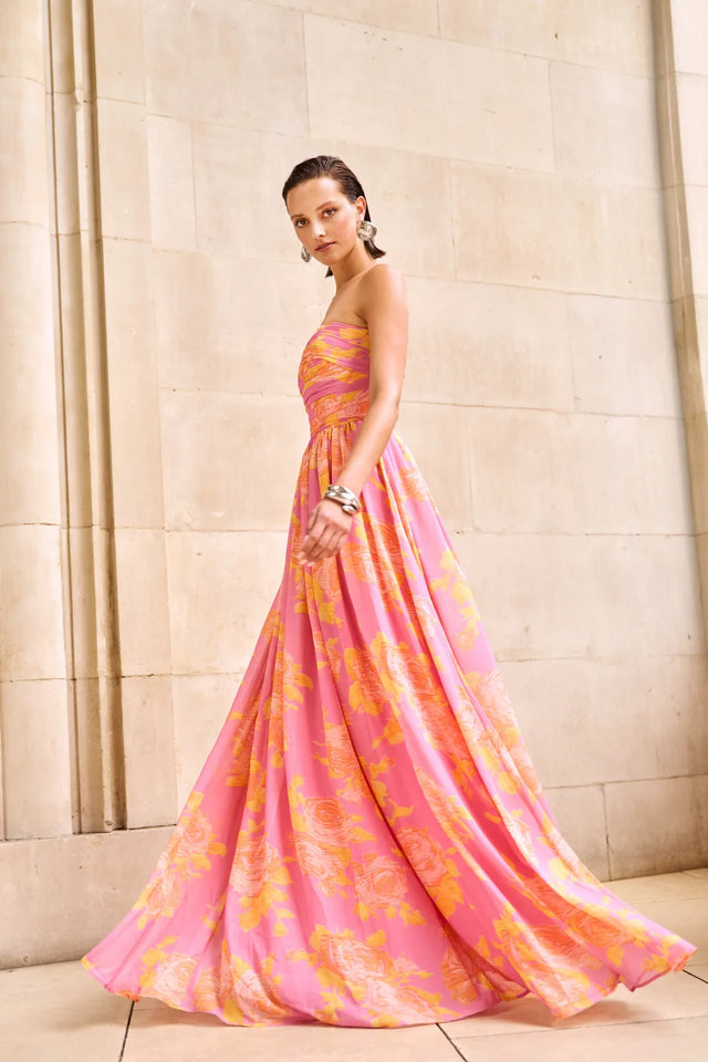 Camille Floral Dress - Pink Multi