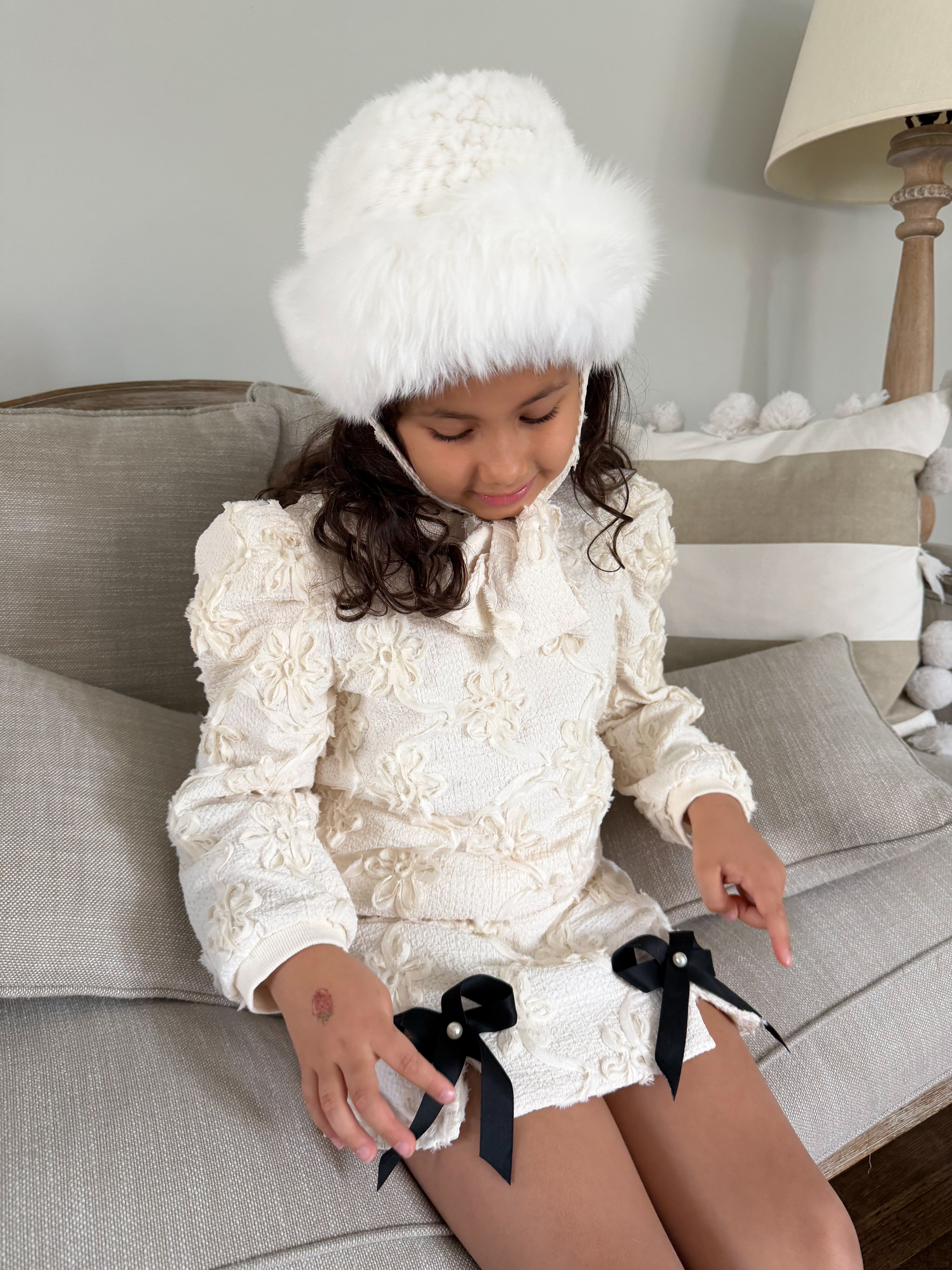 Ava Kids Fox Fur Hat - Petite Maison Kids