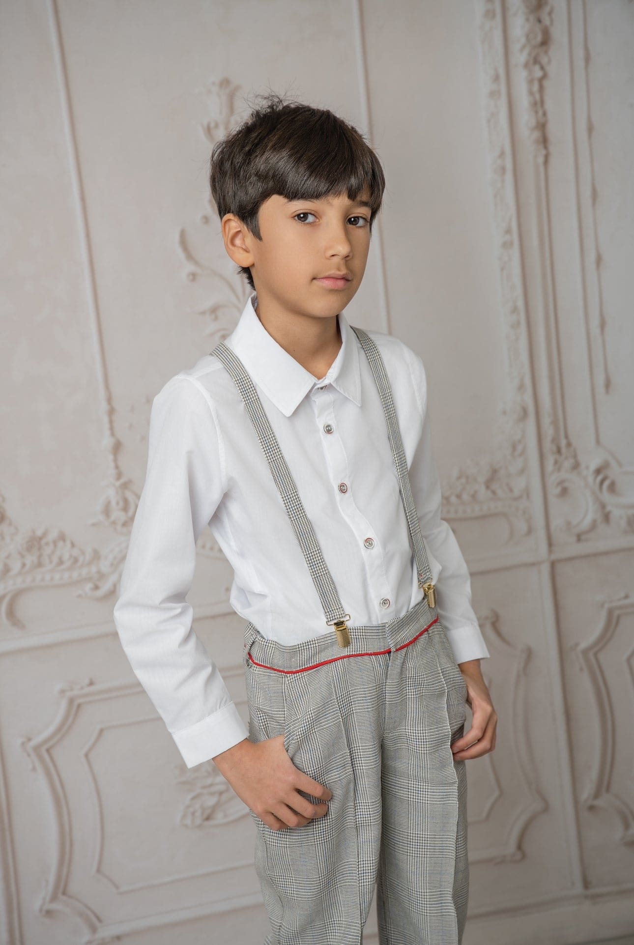 George Tartan Print Top and Pants Set - Petite Maison Kids