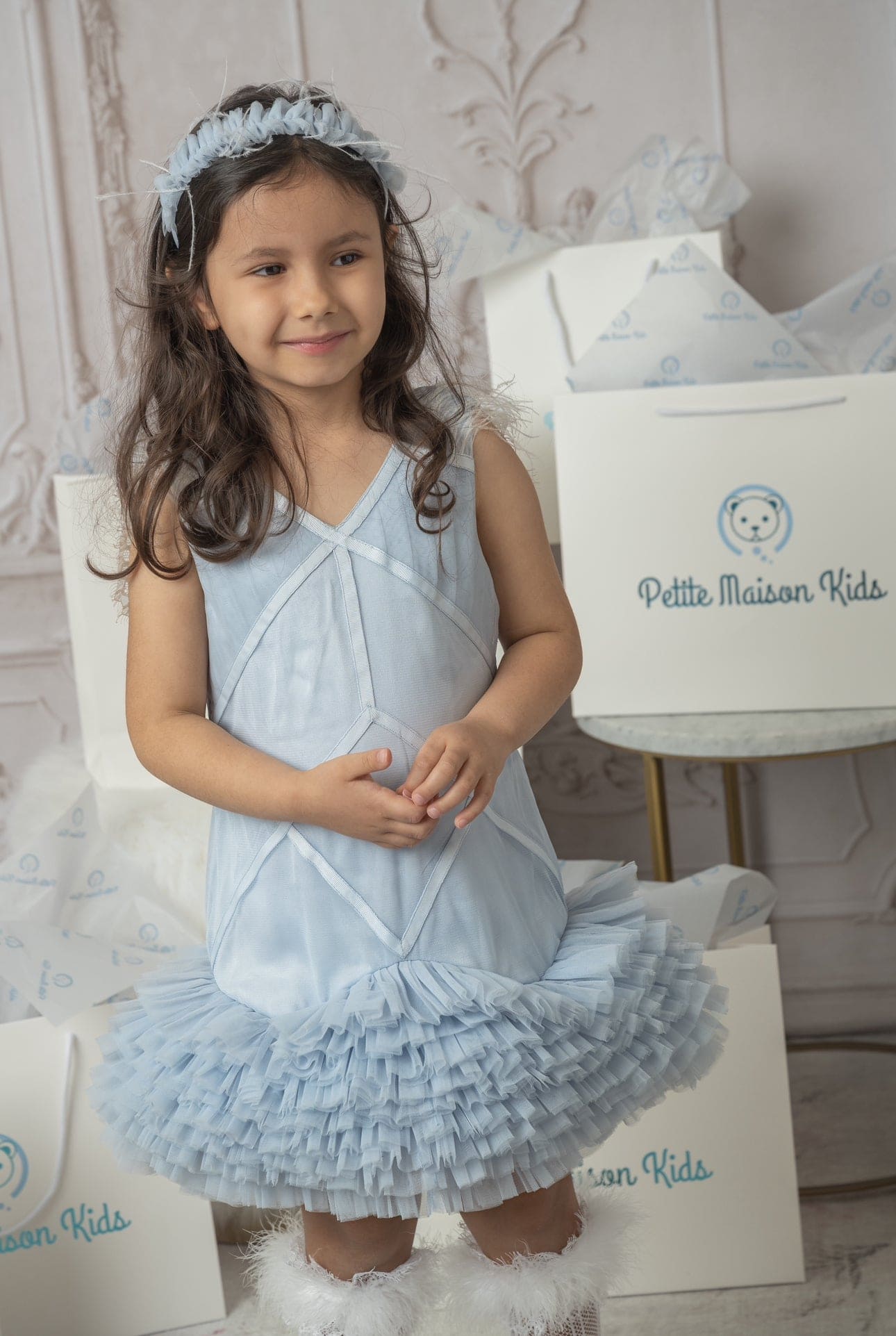 Skylar Blue Tulle Tutu Dress - Petite Maison Kids