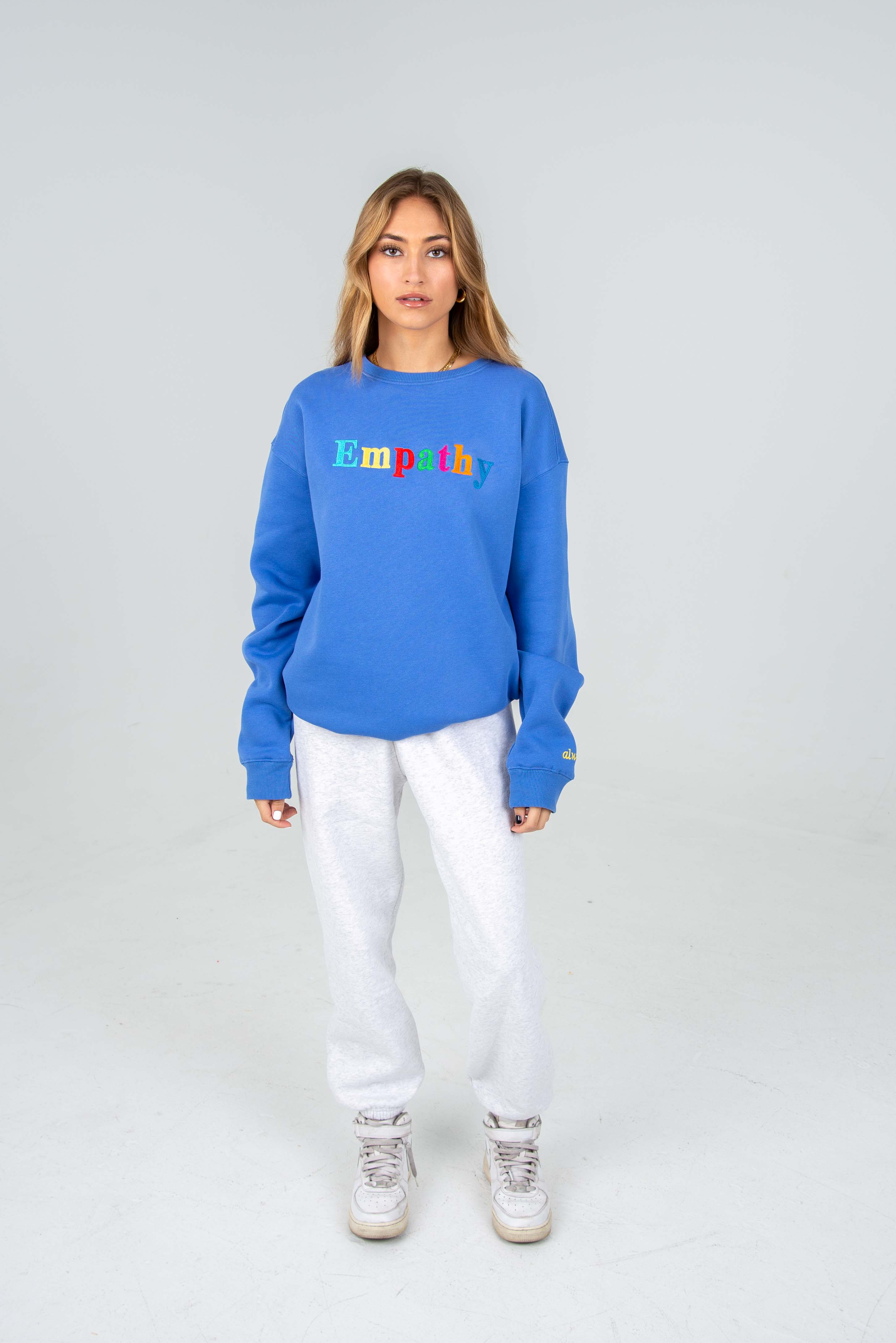 Empathy Always Royal Blue Crewneck
