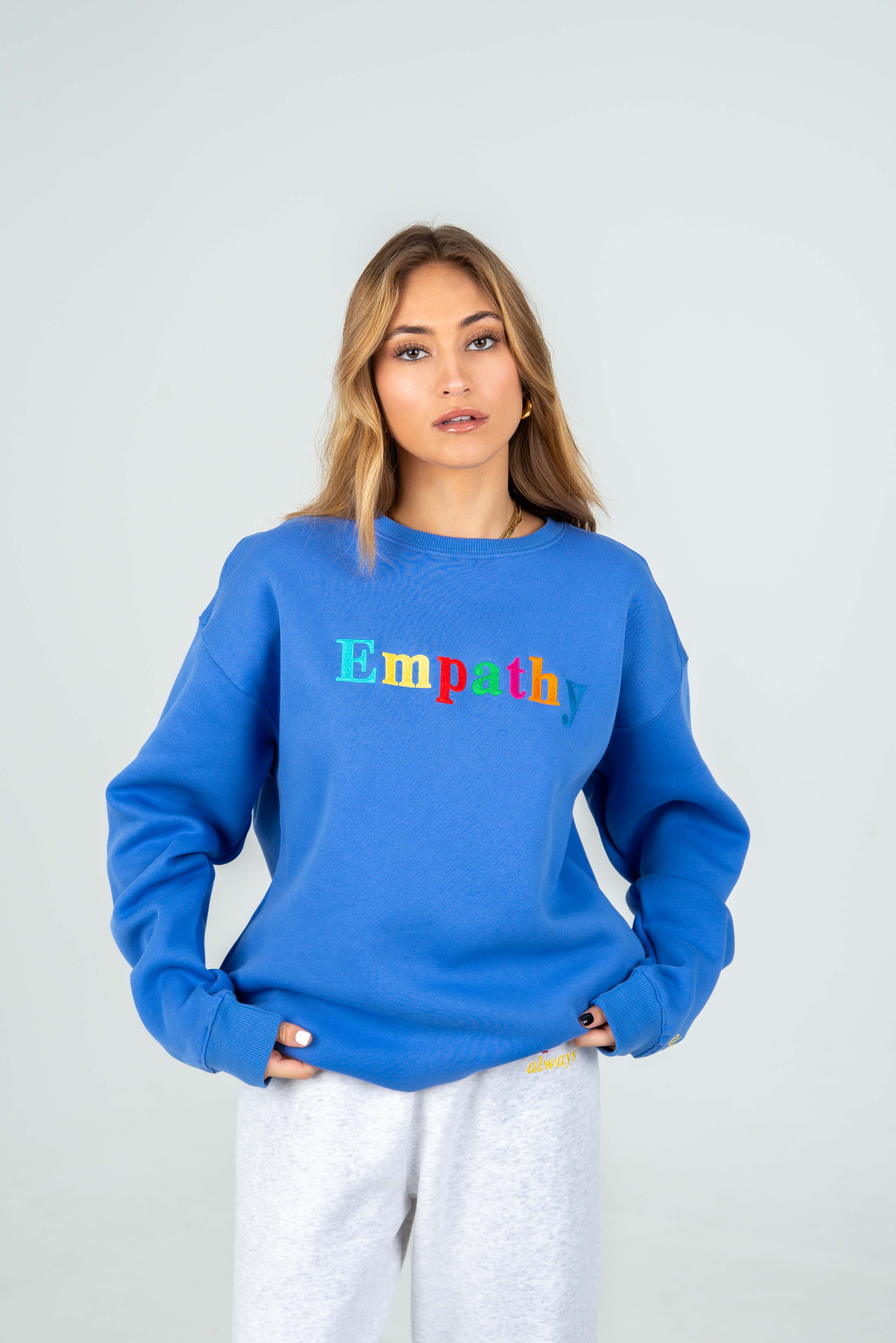 Empathy Always Royal Blue Crewneck