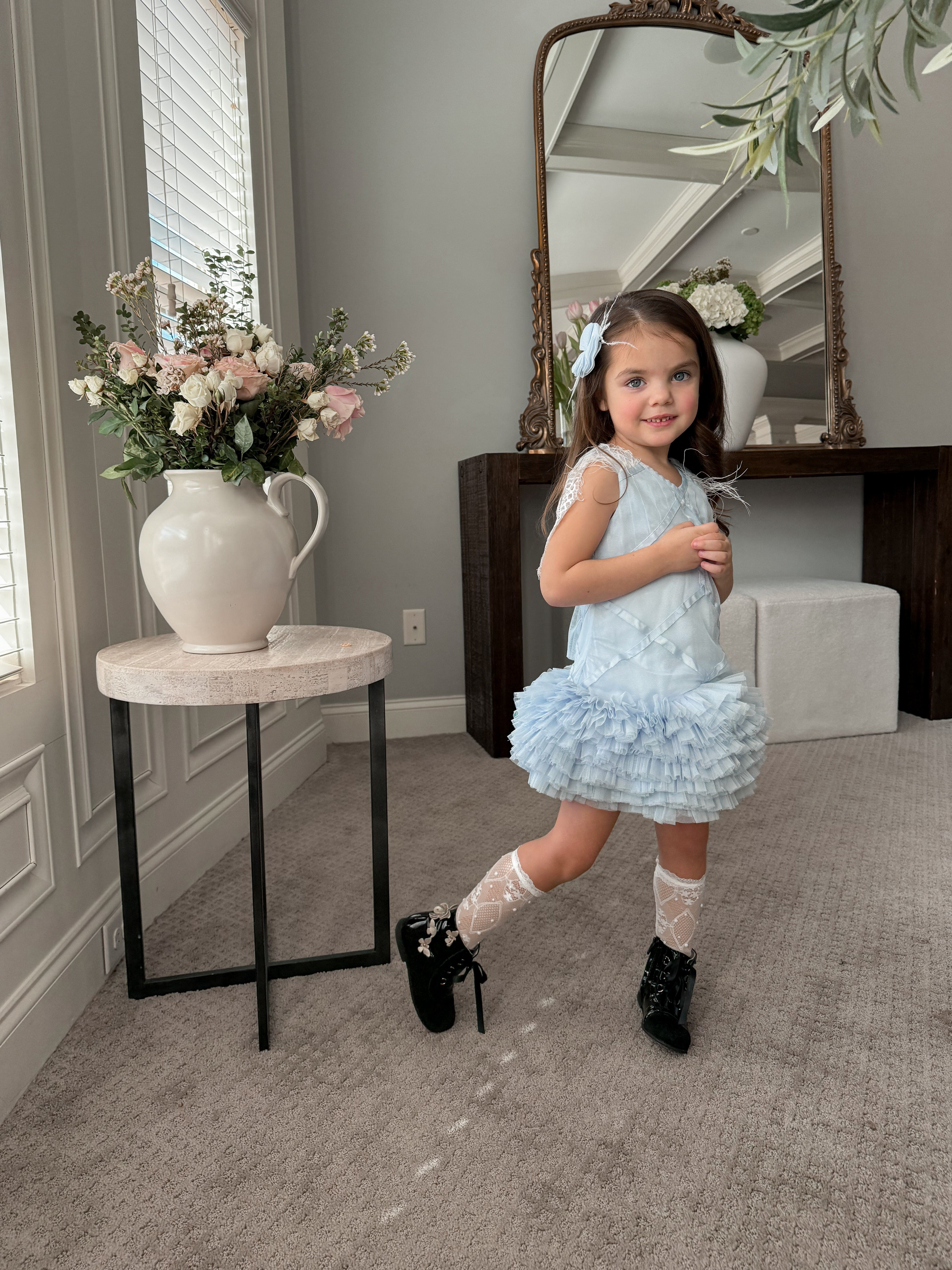 Skylar Blue Tulle Tutu Dress - Petite Maison Kids