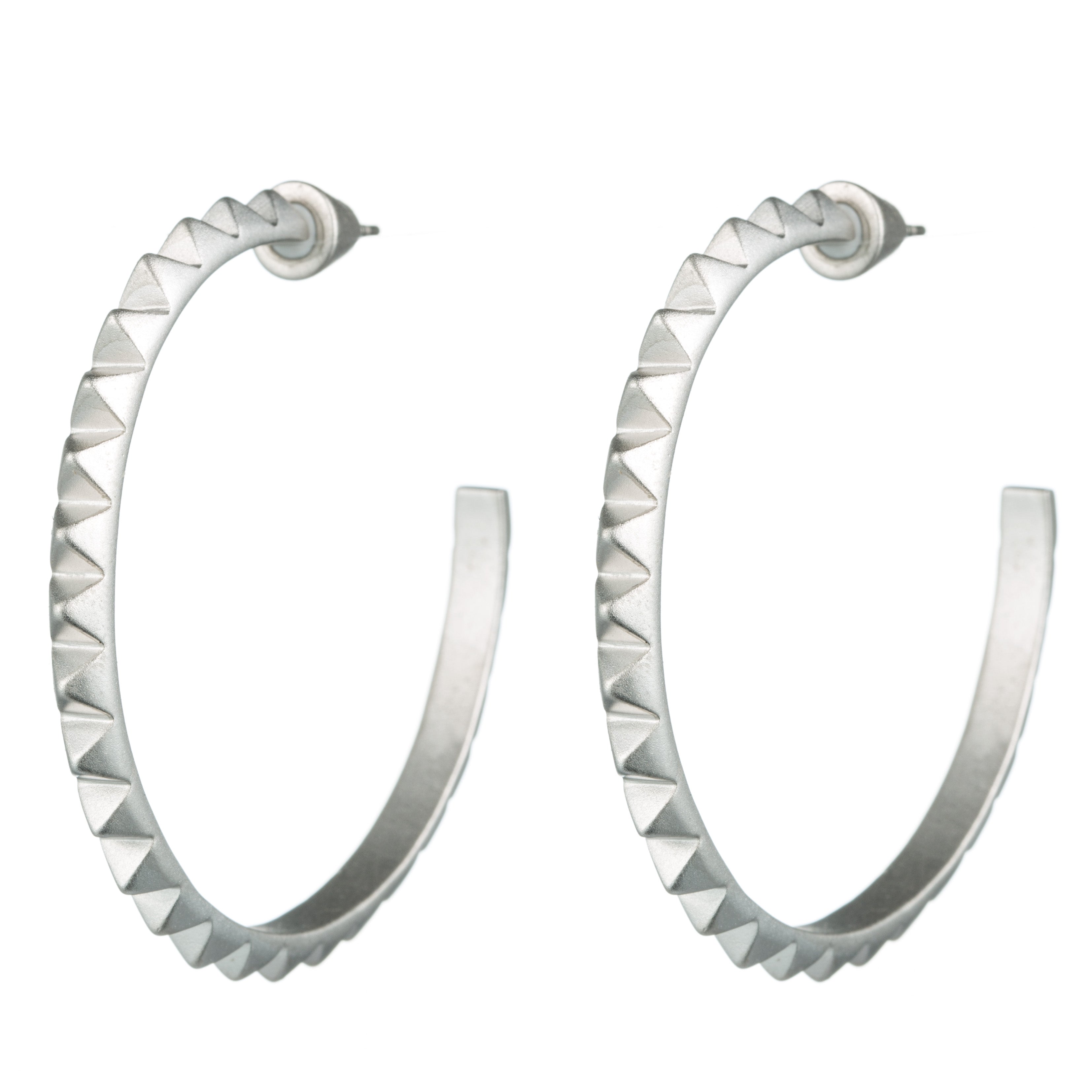 Pyramid Hoop Earrings