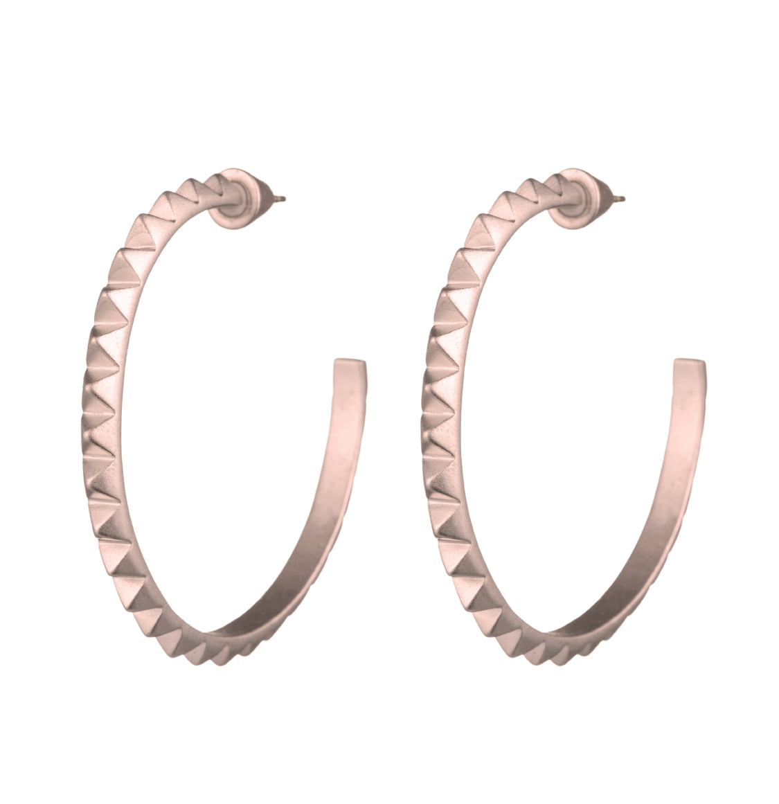 Pyramid Hoop Earrings