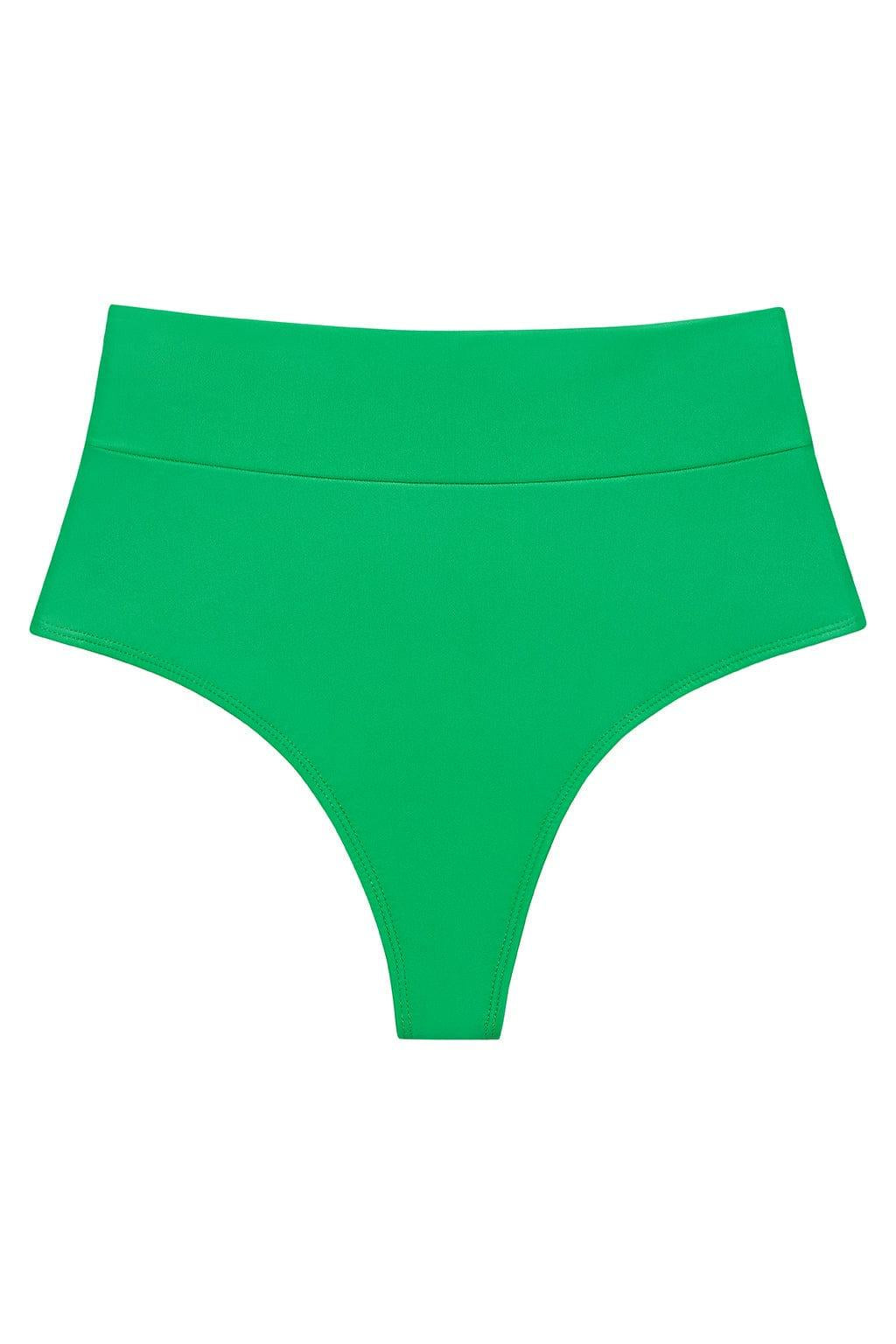 Emerald Shimmer Added Coverage High Rise Bikini Bottom