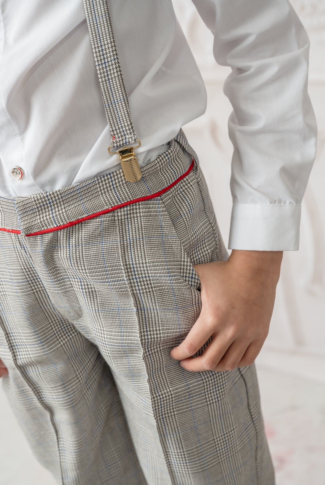 George Tartan Print Top and Pants Set - Petite Maison Kids