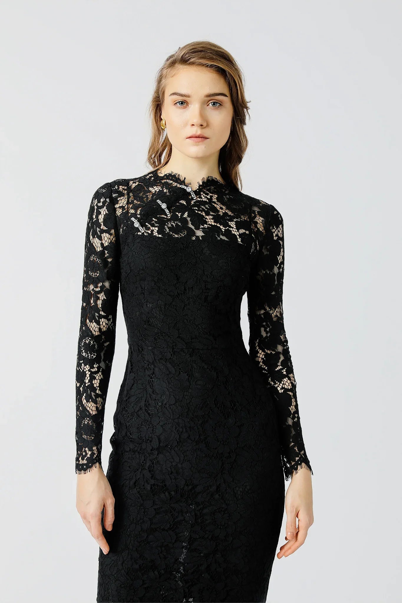 Maxine Lace Dress - Black