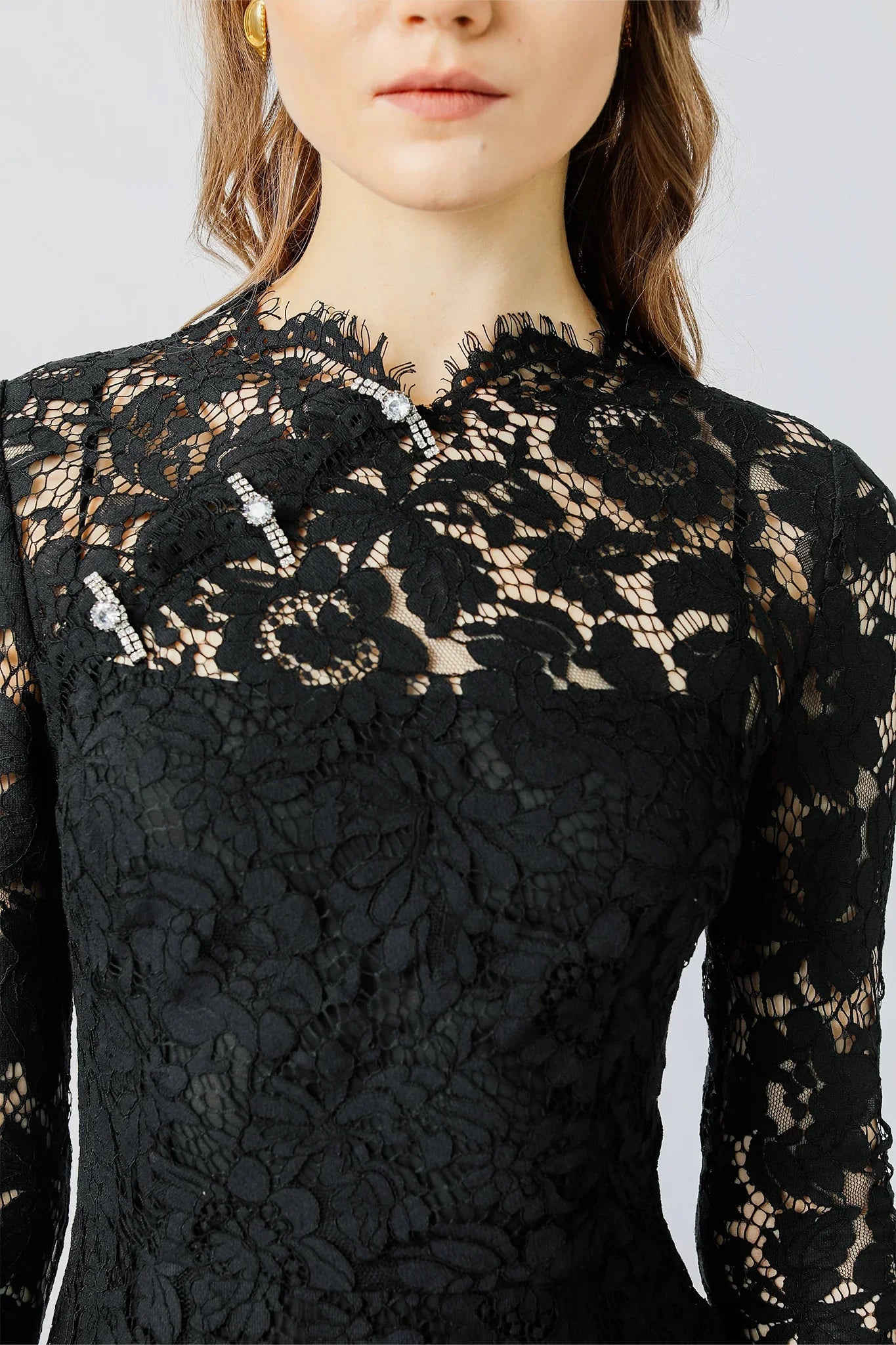 Maxine Lace Dress - Black