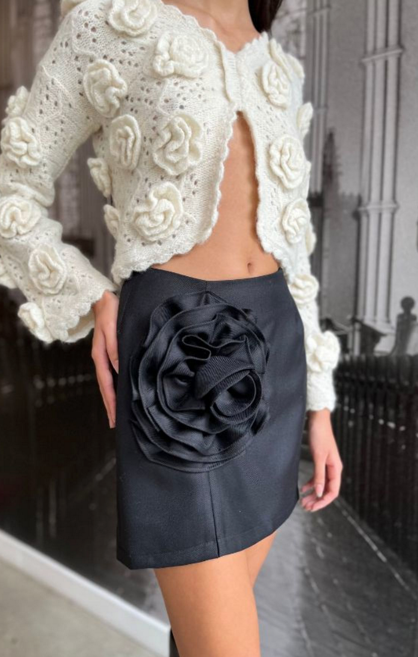 Fabrizia Wool Blend Mini Skirt